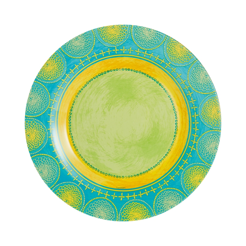 Assiette plate turquoise D25cm