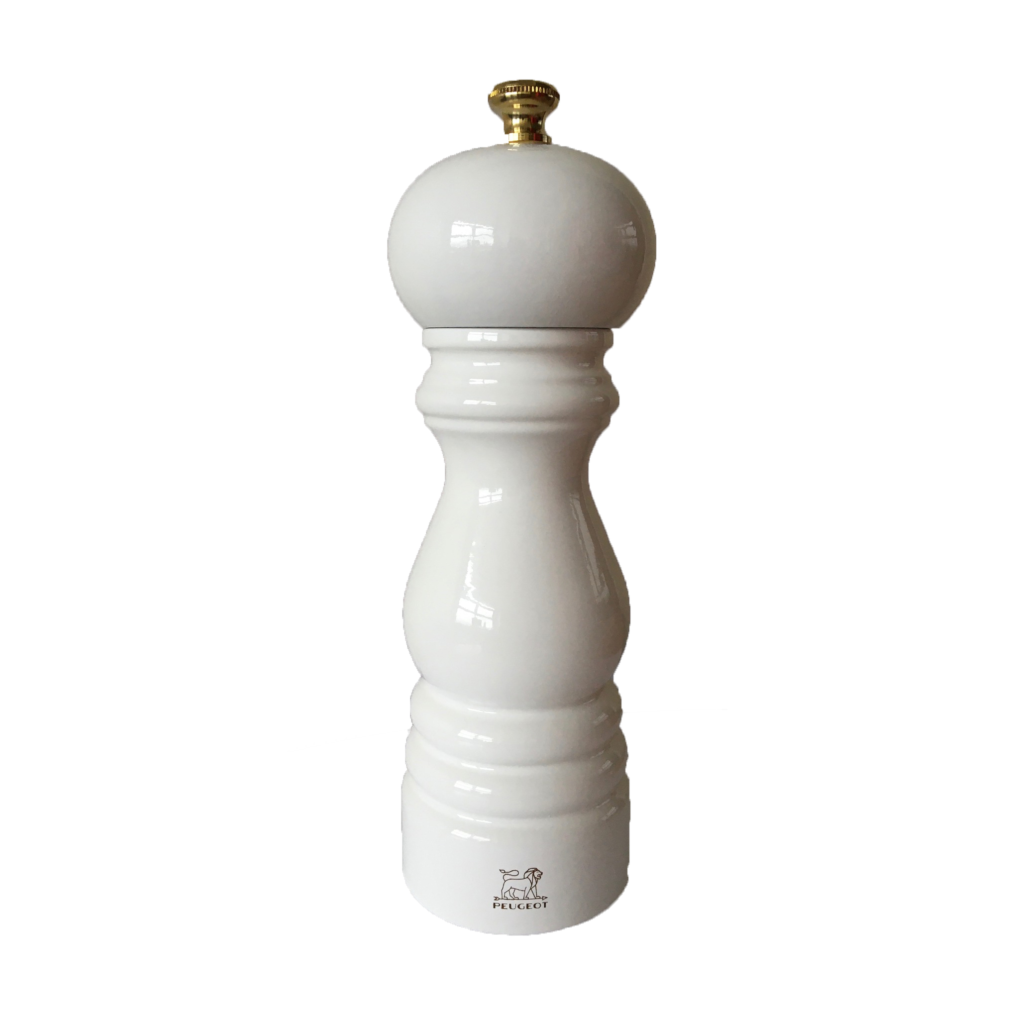 Moulin à poivre en bois laqué blanc H18cm