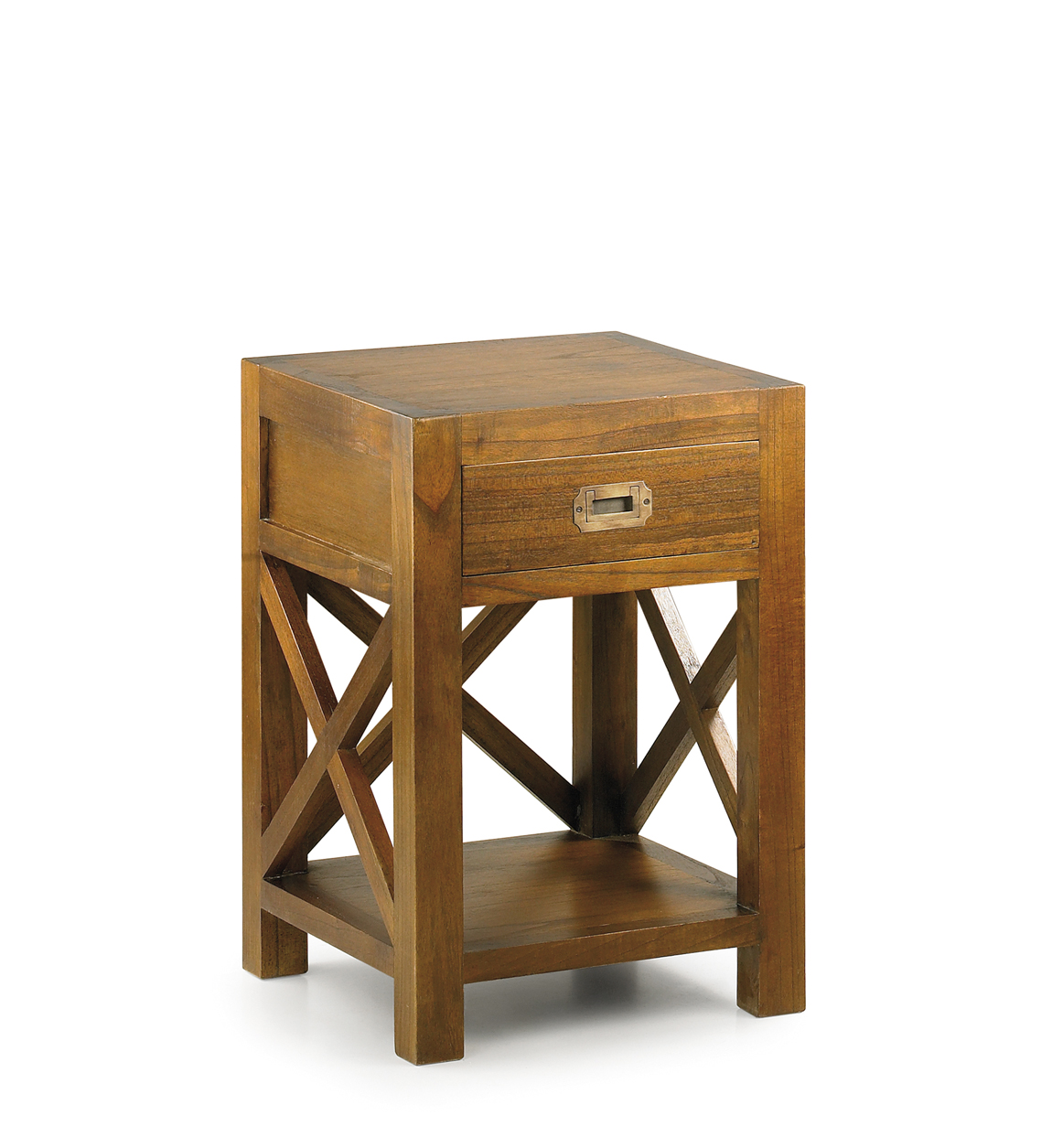 Table de chevet en bois marron L 40 cm Table de chevet en bois marron L 40 cm