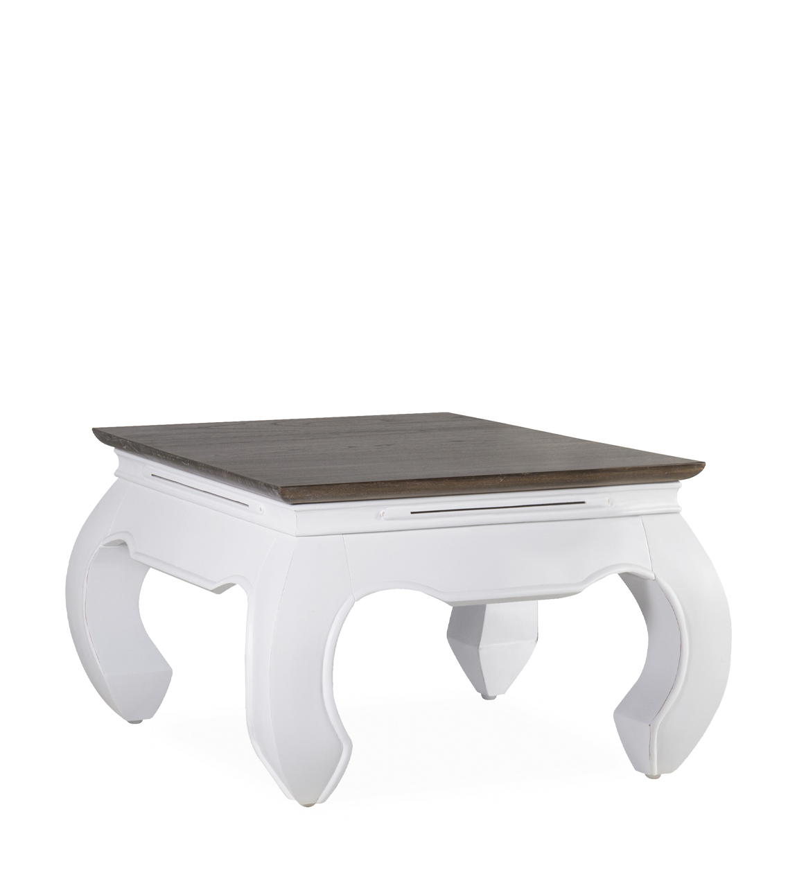 Table basse en bois marron et blanc L 60 cm