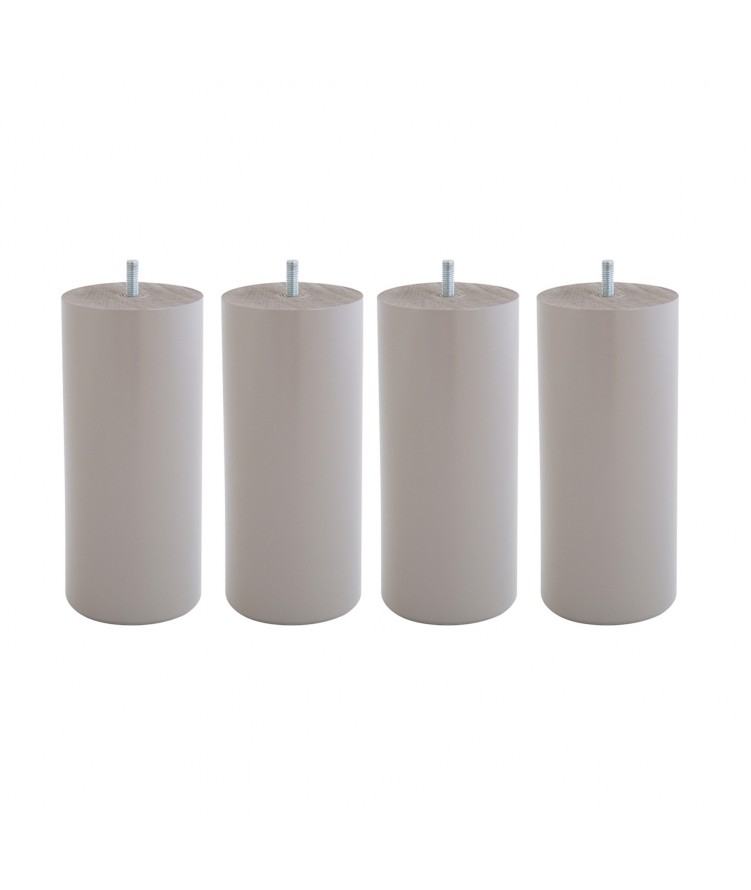 Lot de 4 pieds de lit cylindre H20cm finiton Taupe (photo) Lot de 4 pieds de lit cylindre H20cm finiton Taupe