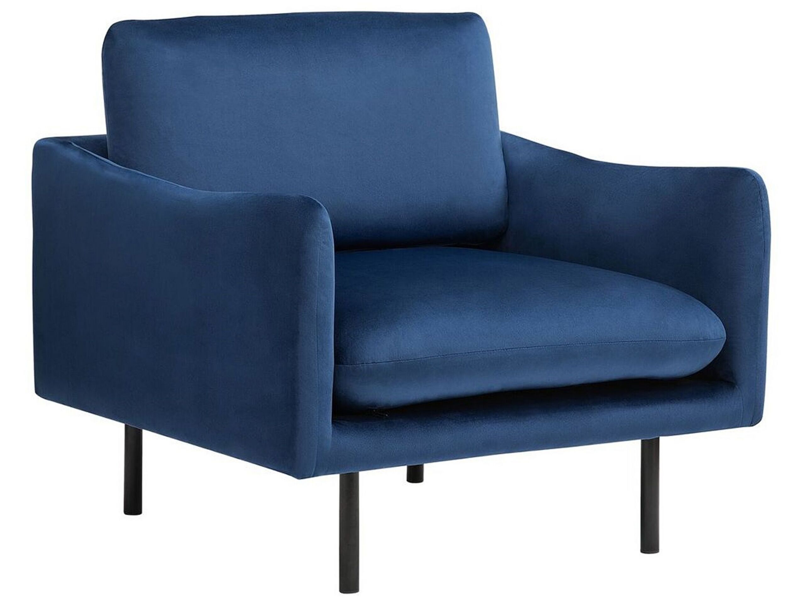 Fauteuil en velours bleu foncé (photo) Fauteuil en velours bleu foncé