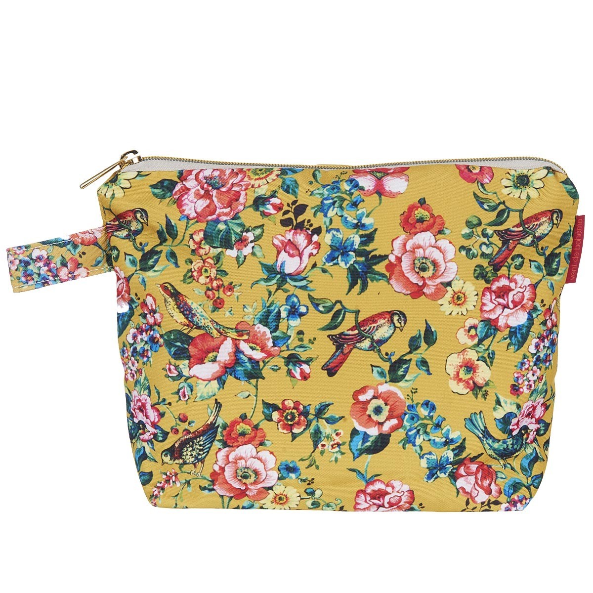 Grande pochette imprimé fleuri jaune 19x28cm Grande pochette imprimé fleuri jaune 19x28cm