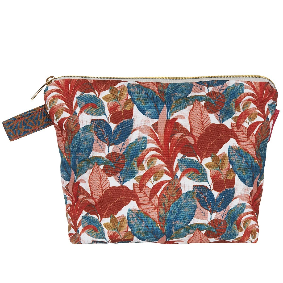 Grande pochette imprimé tropical bronze 19x28cm Grande pochette imprimé tropical bronze 19x28cm
