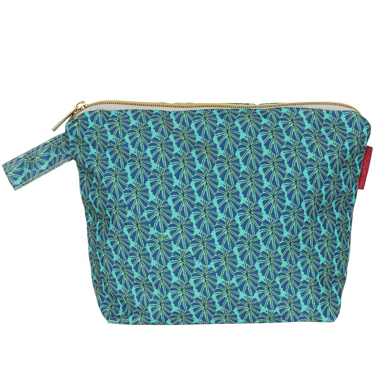 Pochette en toile outdoor imprimé graphique turquoise Pochette en toile outdoor imprimé graphique turquoise