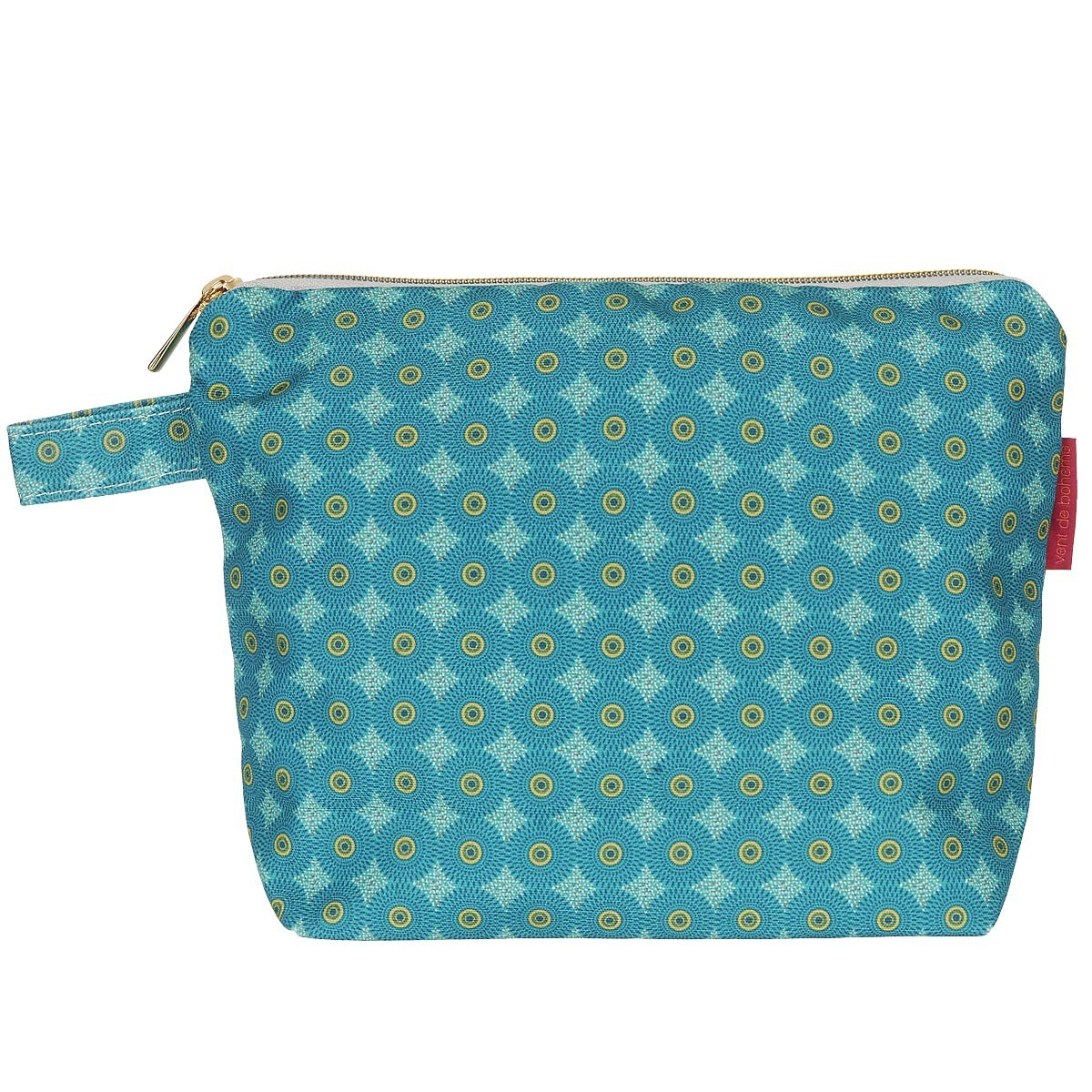 Pochette en toile outdoor imprimé graphique turquoise Pochette en toile outdoor imprimé graphique turquoise