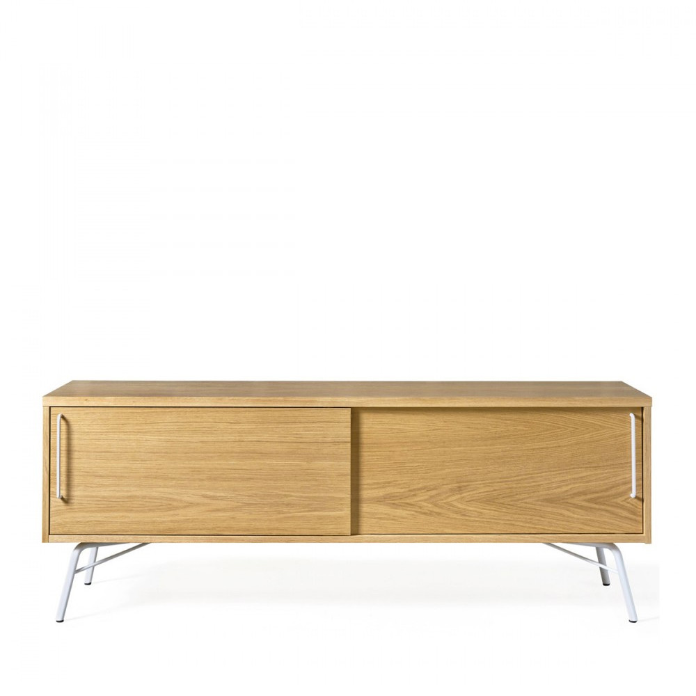 Meuble TV design métal et bois clair