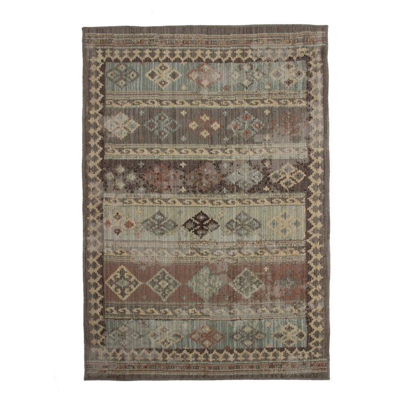 Tapis motifs lignes orientaux marron 110x160 Tapis motifs lignes orientaux marron 110x160