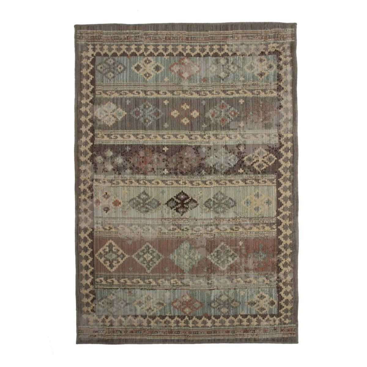 Tapis motifs lignes orientaux marron 133x190 Tapis motifs lignes orientaux marron 133x190