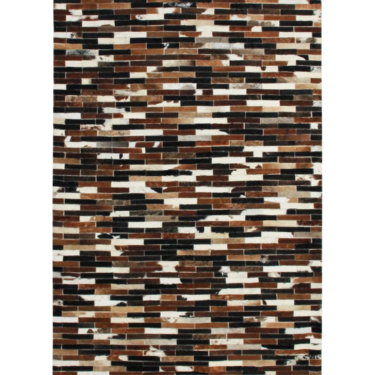 Tapis en cuir lignes marron multi 140x200 Tapis en cuir lignes marron multi 140x200