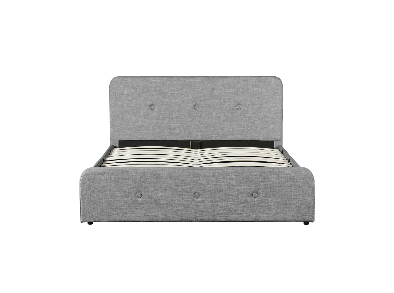 Cadre de lit gris avec sommier relevable à lattes 160x200 (photo) Cadre de lit gris avec sommier relevable à lattes 160x200
