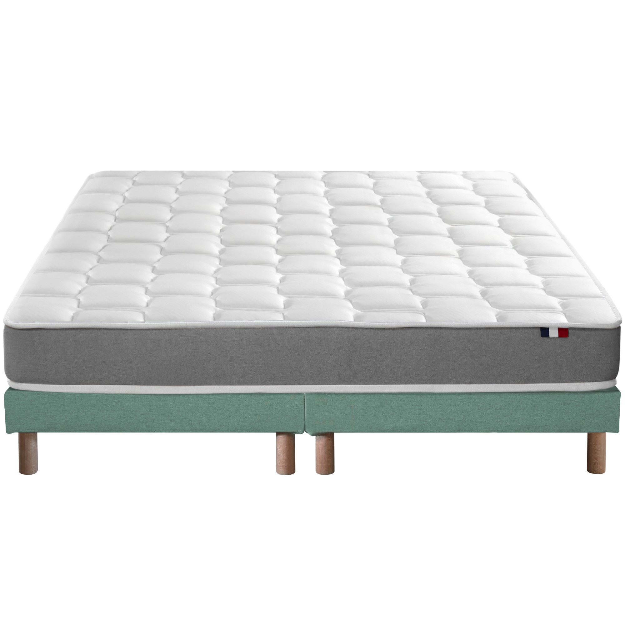 Ensemble matelas mémoire de forme sommier vert 160x200 (photo) Ensemble matelas mémoire de forme sommier vert 160x200