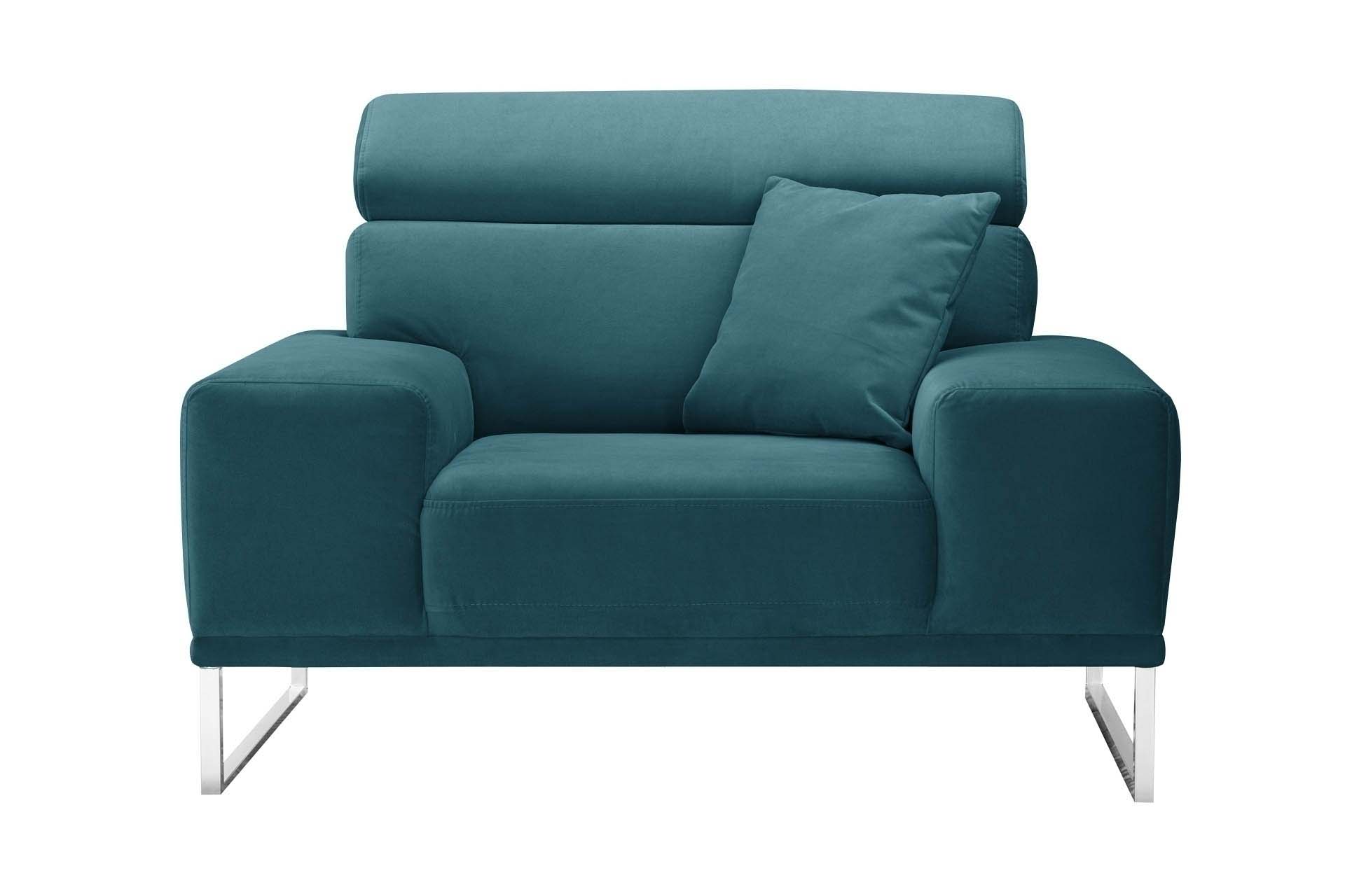 Fauteuil 1 place en velours bleu turquoise Fauteuil 1 place en velours bleu turquoise