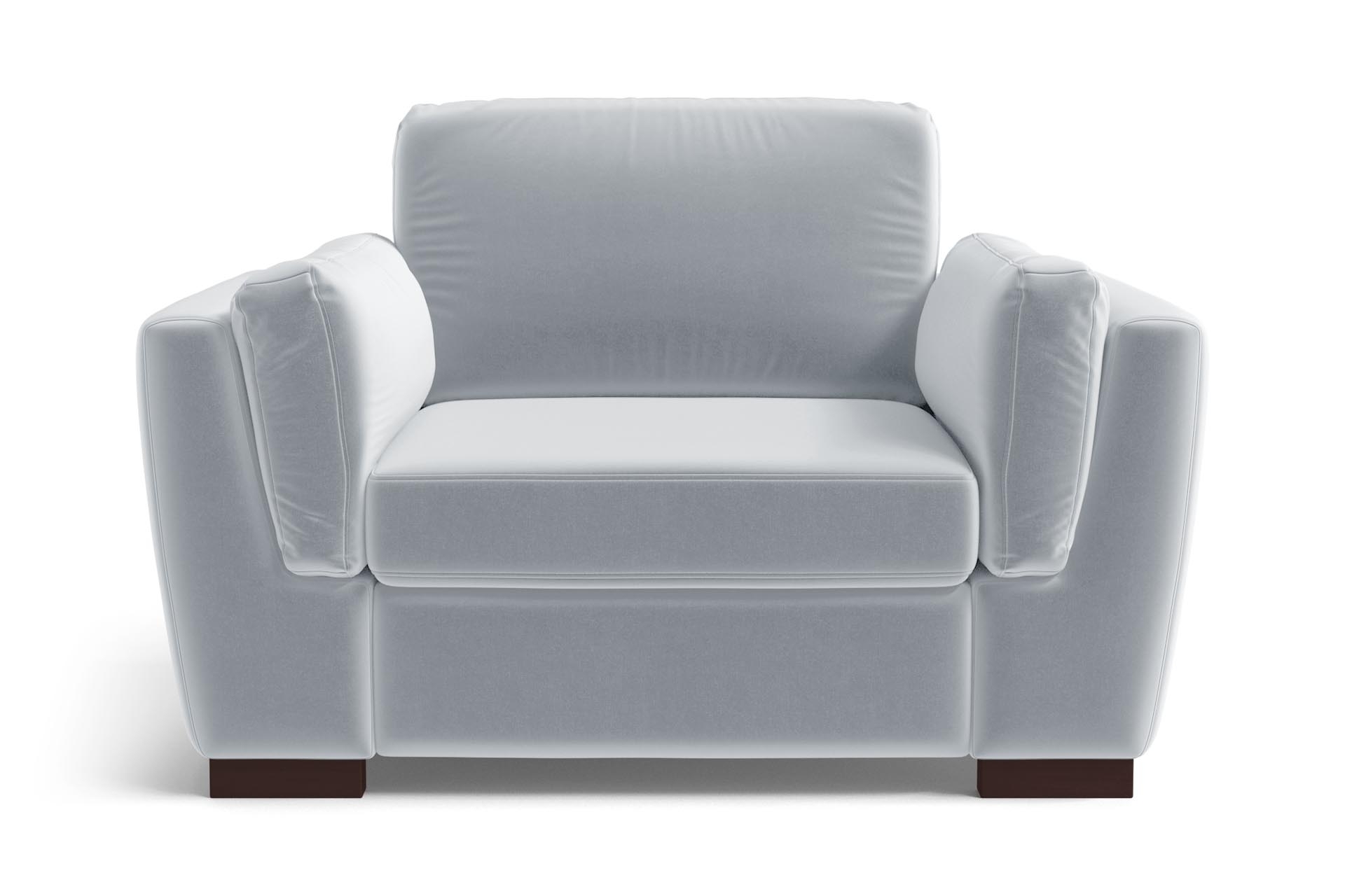 Fauteuil 1 place en velours bleu clair Fauteuil 1 place en velours bleu clair