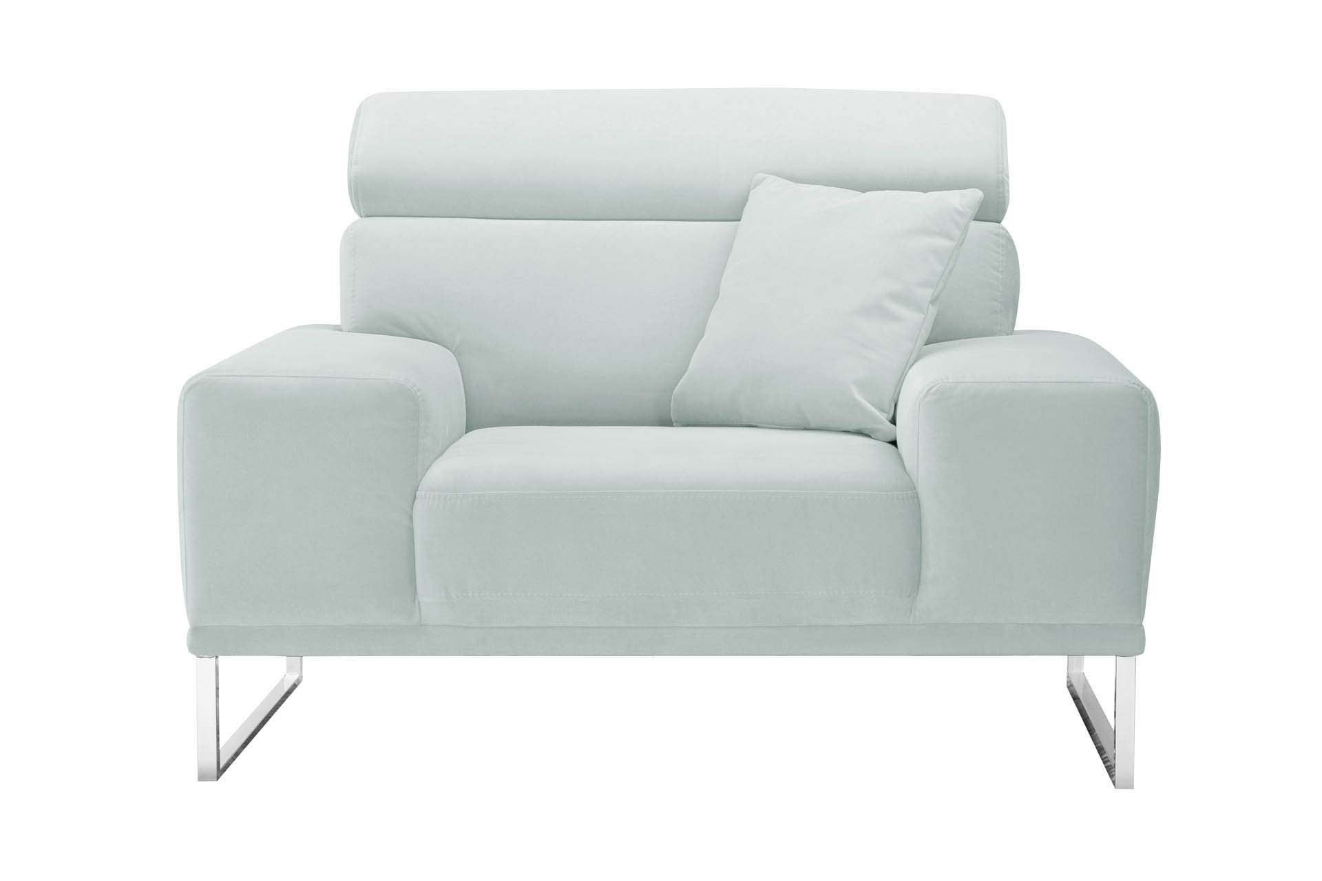 Fauteuil 1 place en velours gris pastel Fauteuil 1 place en velours gris pastel
