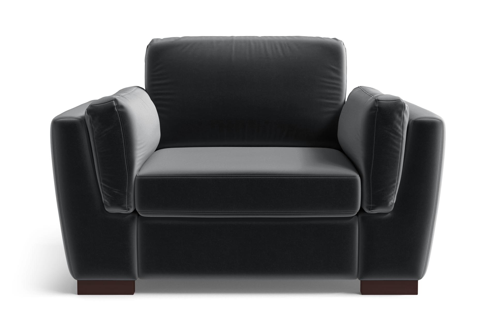 Fauteuil 1 place en velours anthracite Fauteuil 1 place en velours anthracite