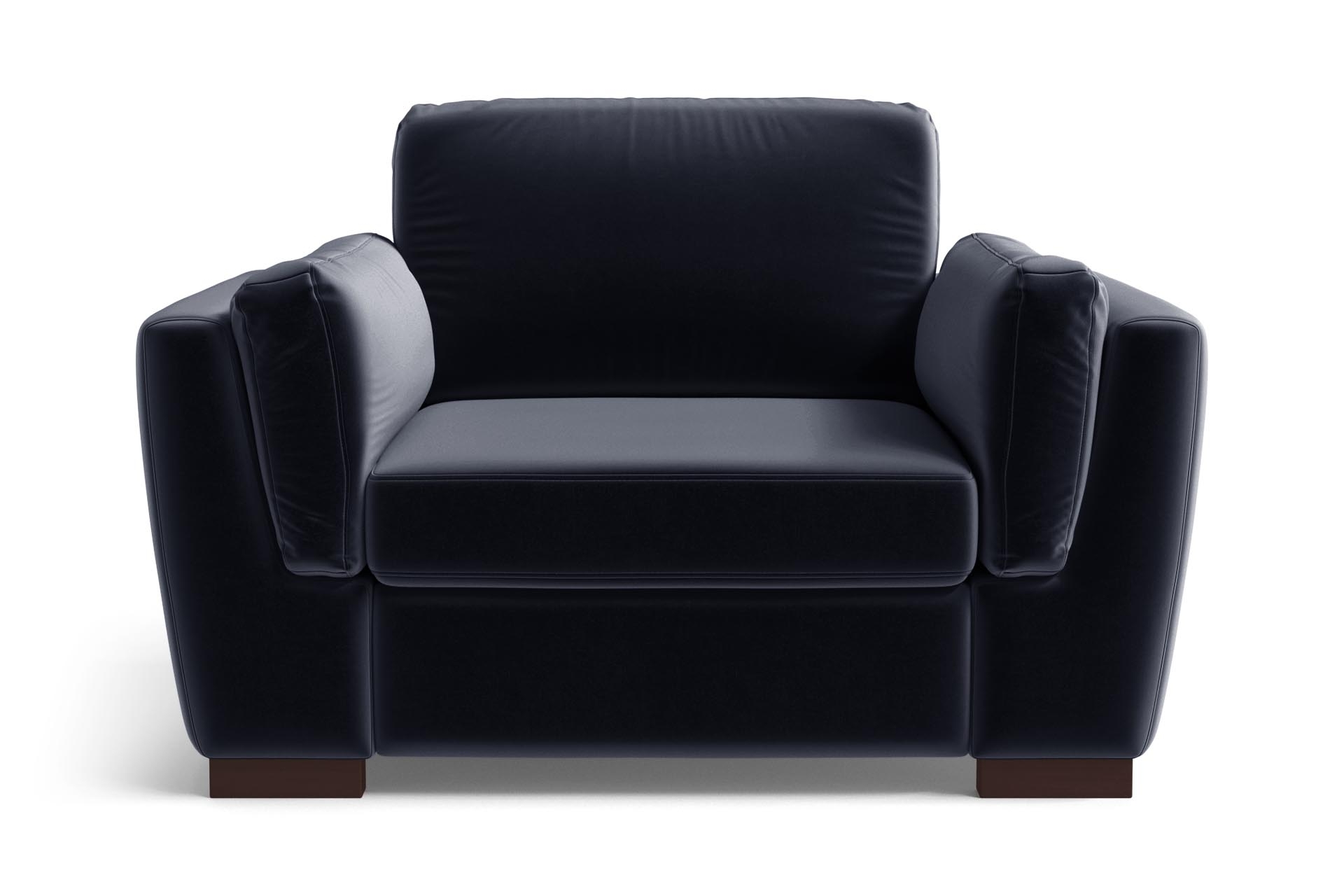 Fauteuil 1 place en velours bleu marine Fauteuil 1 place en velours bleu marine