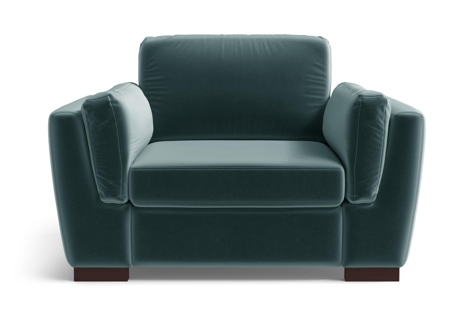 Fauteuil 1 place en velours bleu pétrole Fauteuil 1 place en velours bleu pétrole