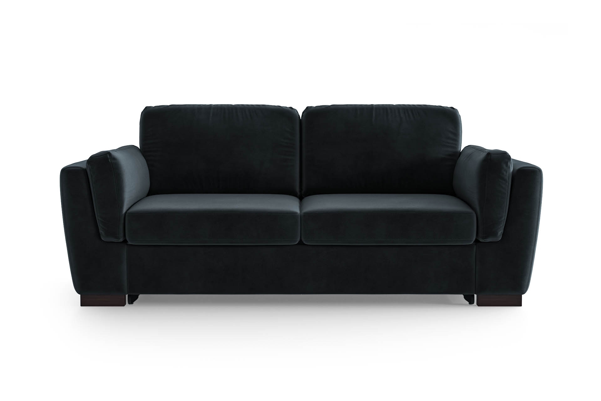 Canapé convertible 2 places en velours anthracite Canapé convertible 2 places en velours anthracite