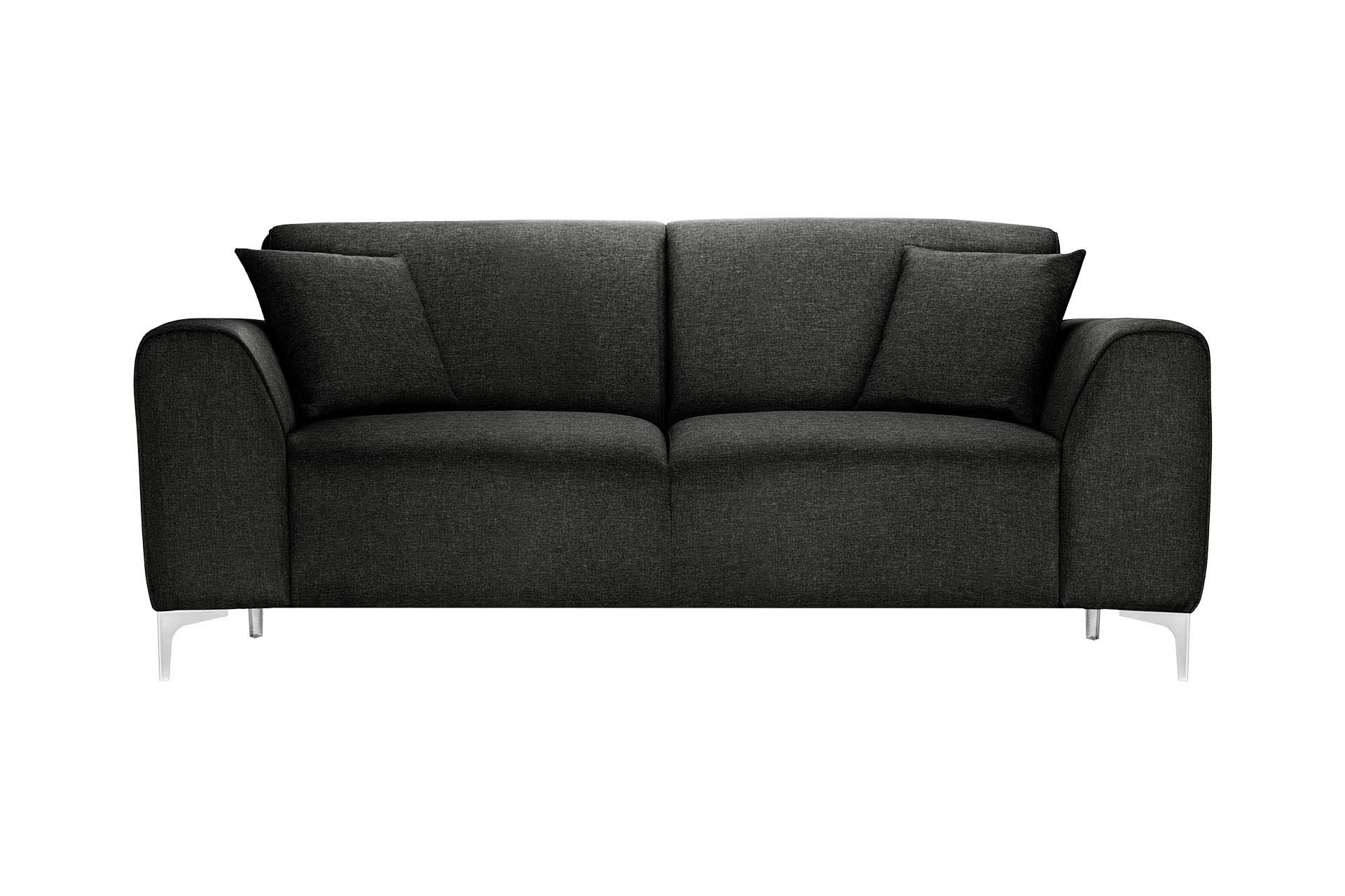 Canapé 2 places toucher lin anthracite Canapé 2 places toucher lin anthracite