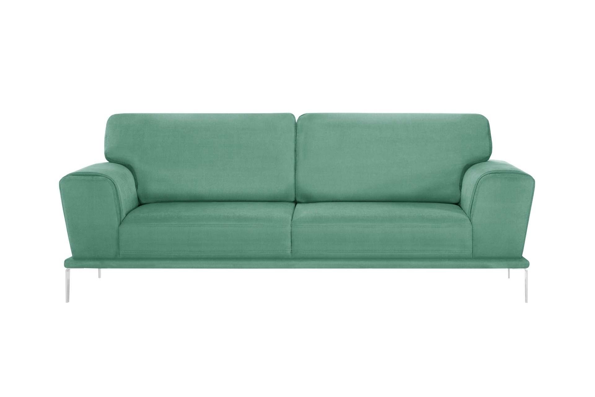 Canapé 3 places toucher coton menthe (photo) Canapé 3 places toucher coton menthe