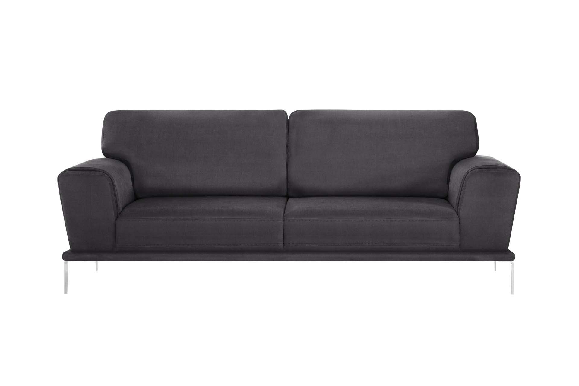 Canapé 3 places toucher coton anthracite (photo) Canapé 3 places toucher coton anthracite