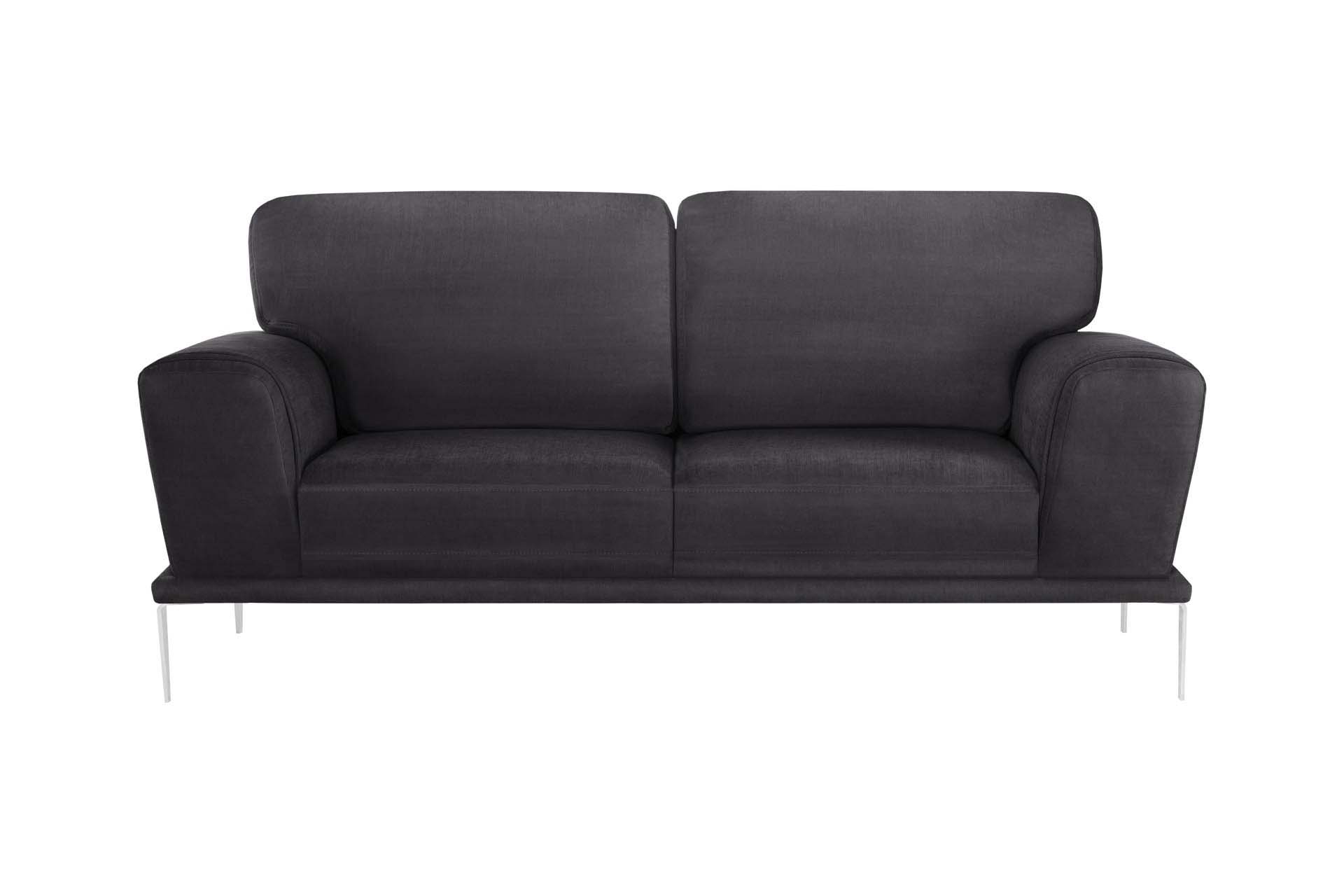 Canapé 2 places toucher coton anthracite Canapé 2 places toucher coton anthracite