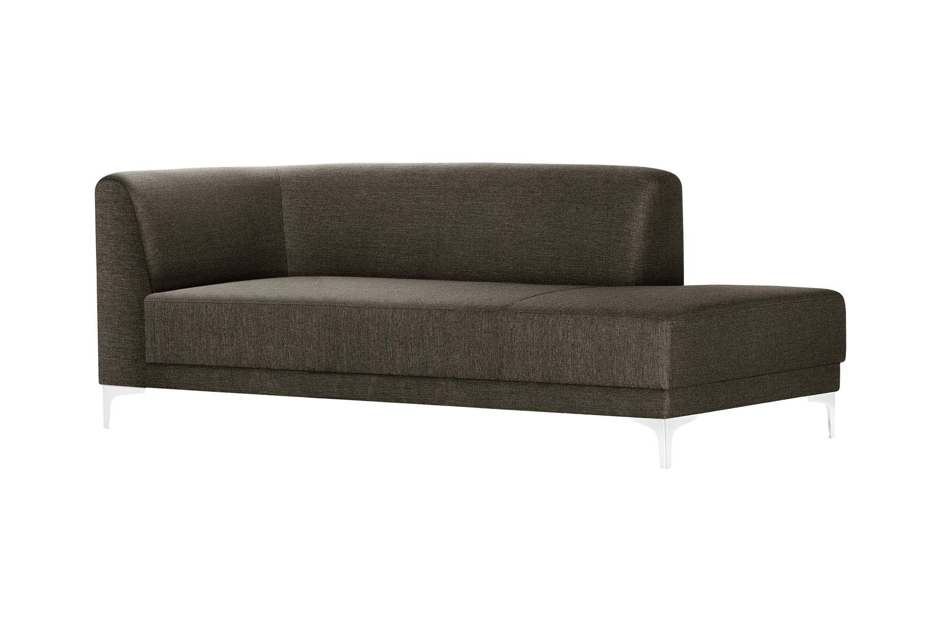 Méridienne d'angle droit 1 place toucher lin noisette (photo) Méridienne d'angle droit 1 place toucher lin noisette