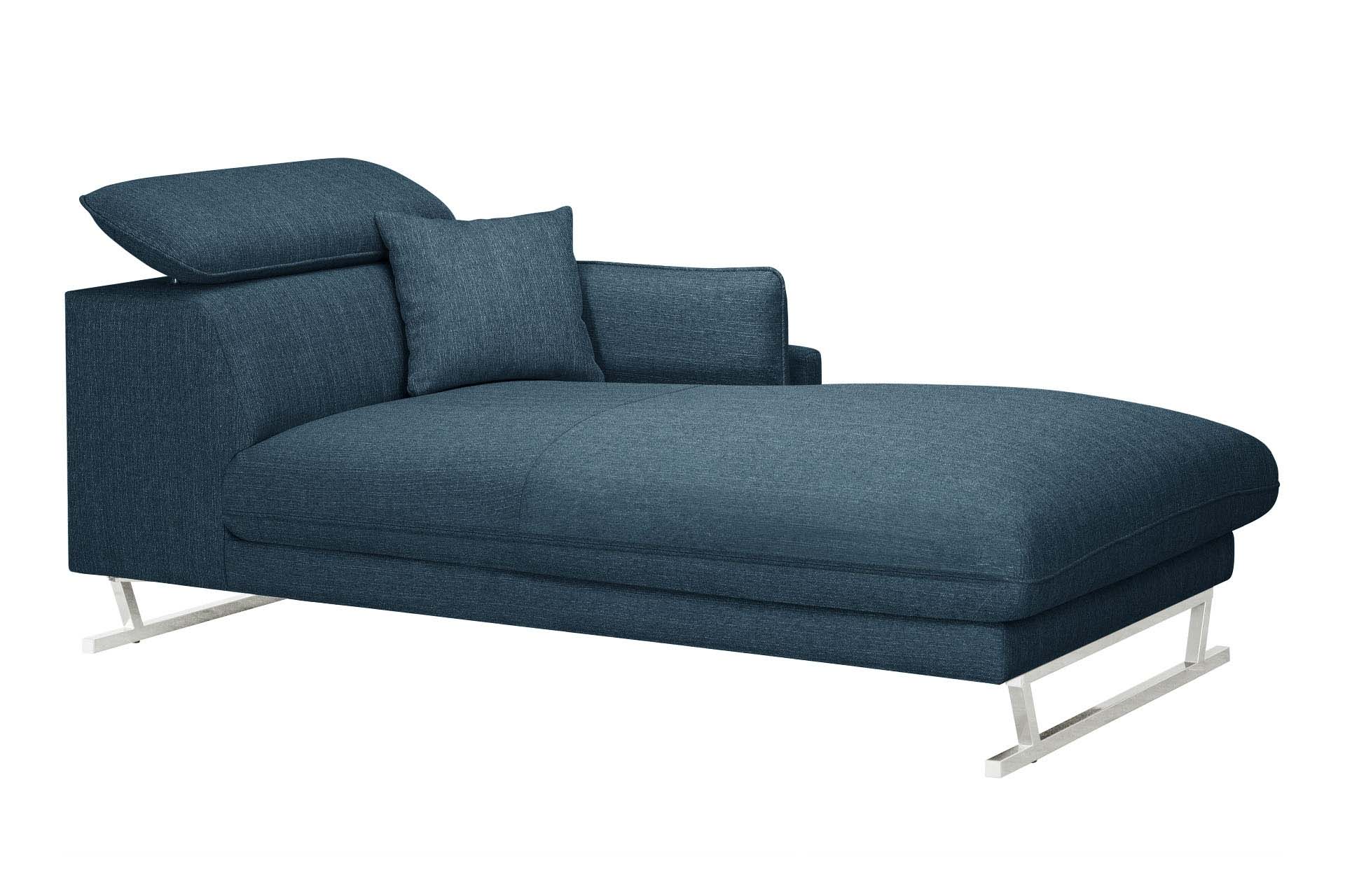Méridienne d'angle droit 1 place toucher lin bleu jeans (photo) Méridienne d'angle droit 1 place toucher lin bleu jeans