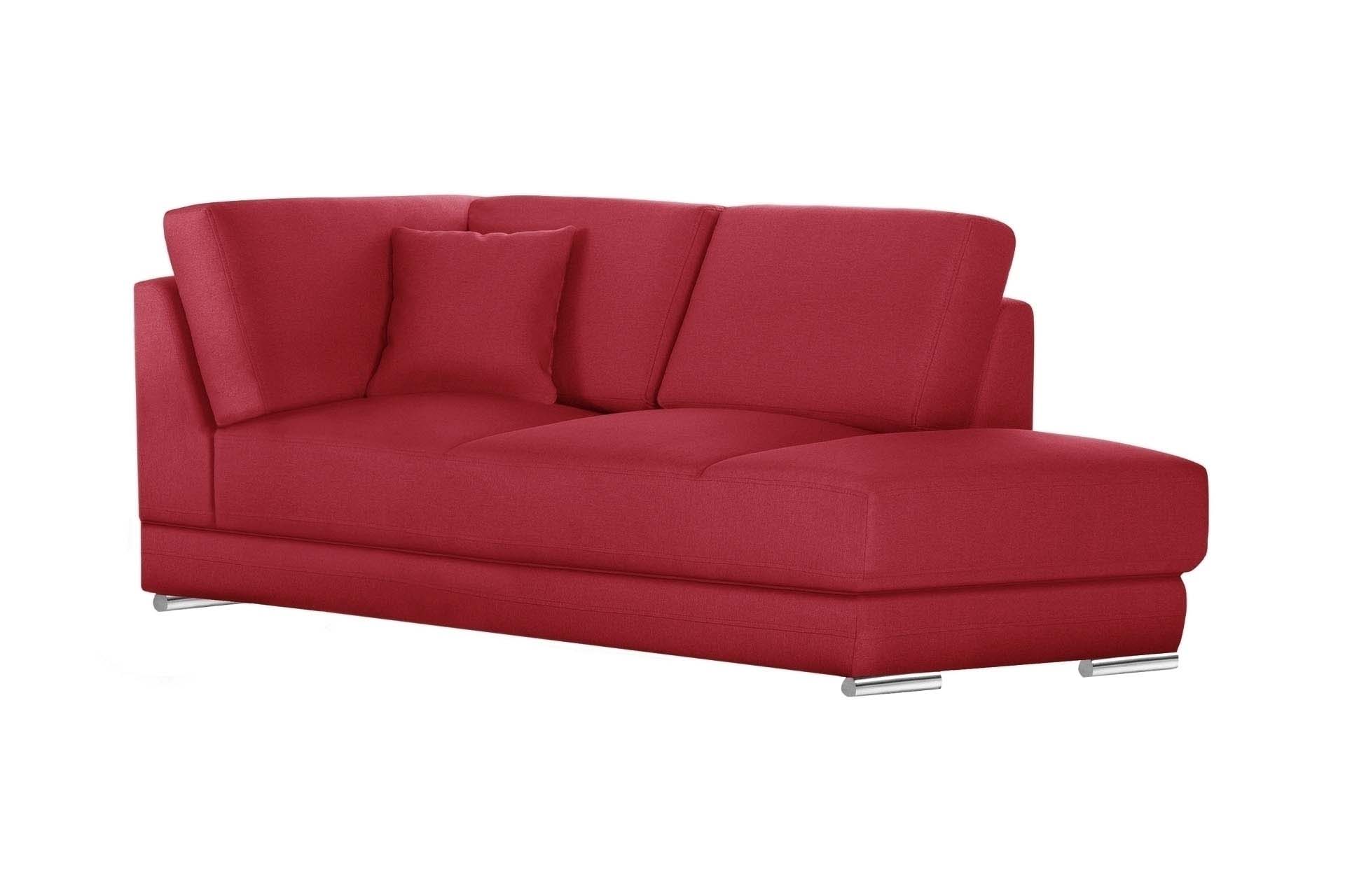 Méridienne d'angle droit 1 place toucher lin glamour rouge (photo) Méridienne d'angle droit 1 place toucher lin glamour rouge