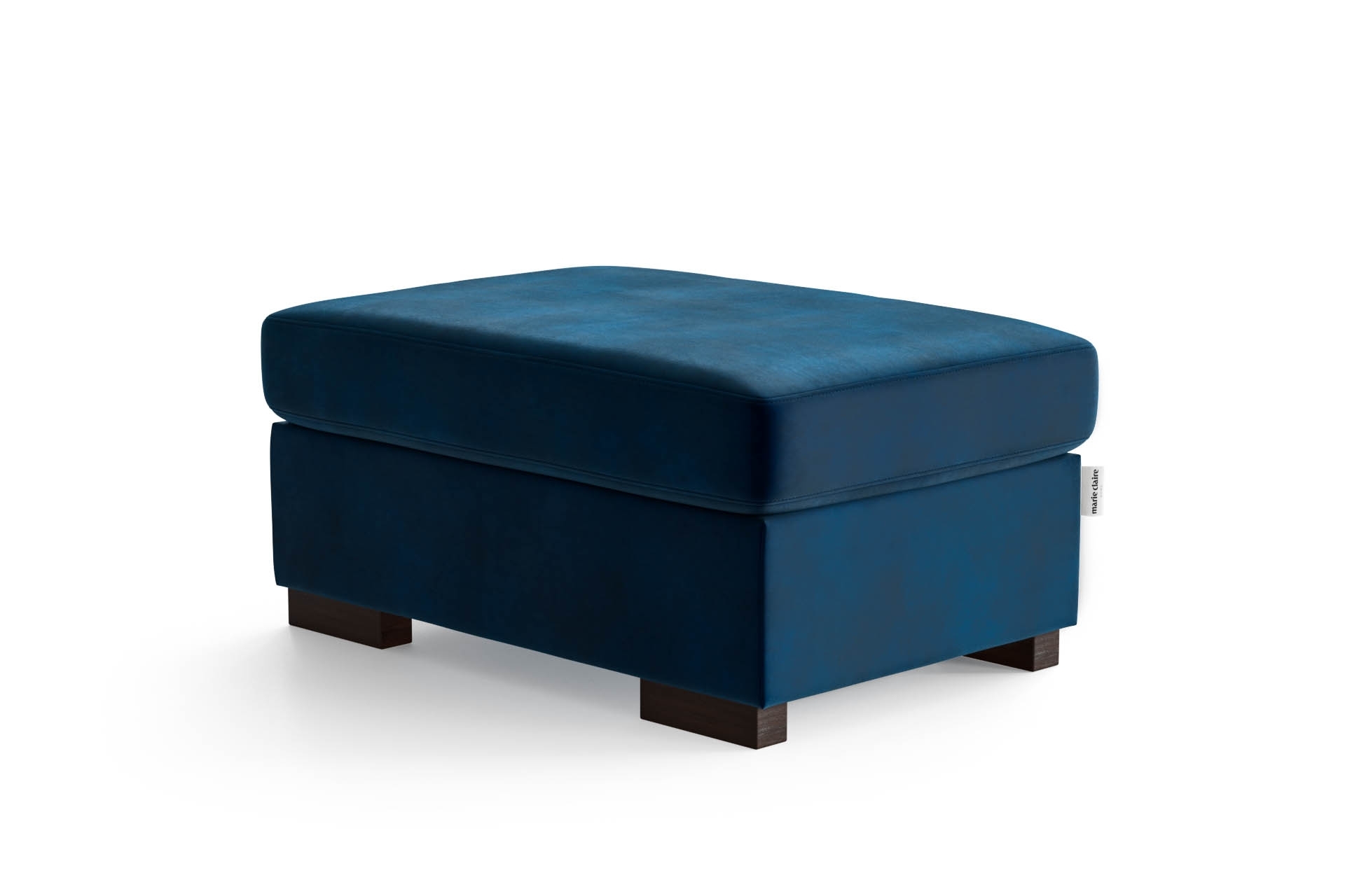 Pouf 1 place en velours bleu Pouf 1 place en velours bleu