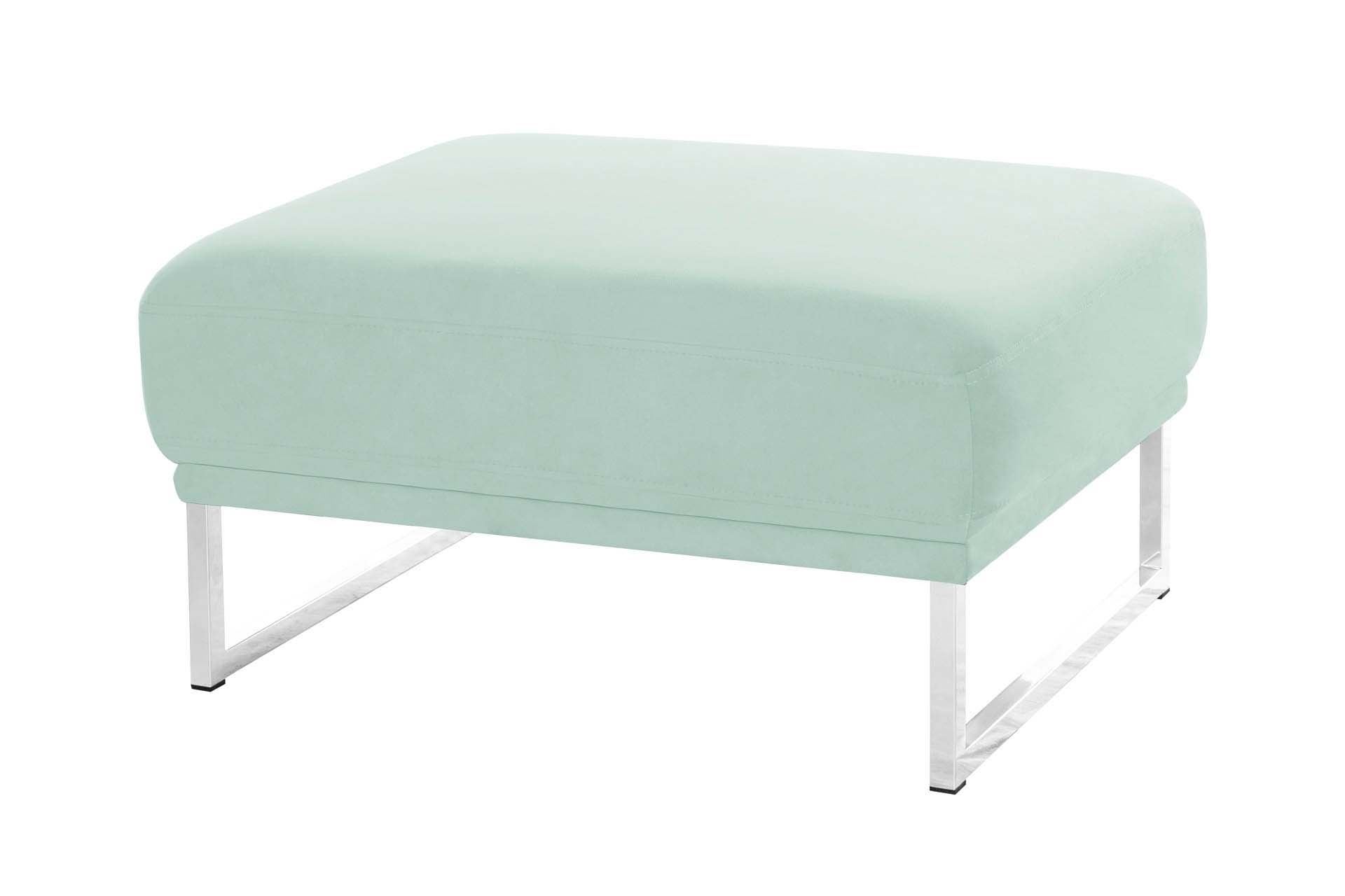 Pouf 1 place en velours menthe pastel Pouf 1 place en velours menthe pastel