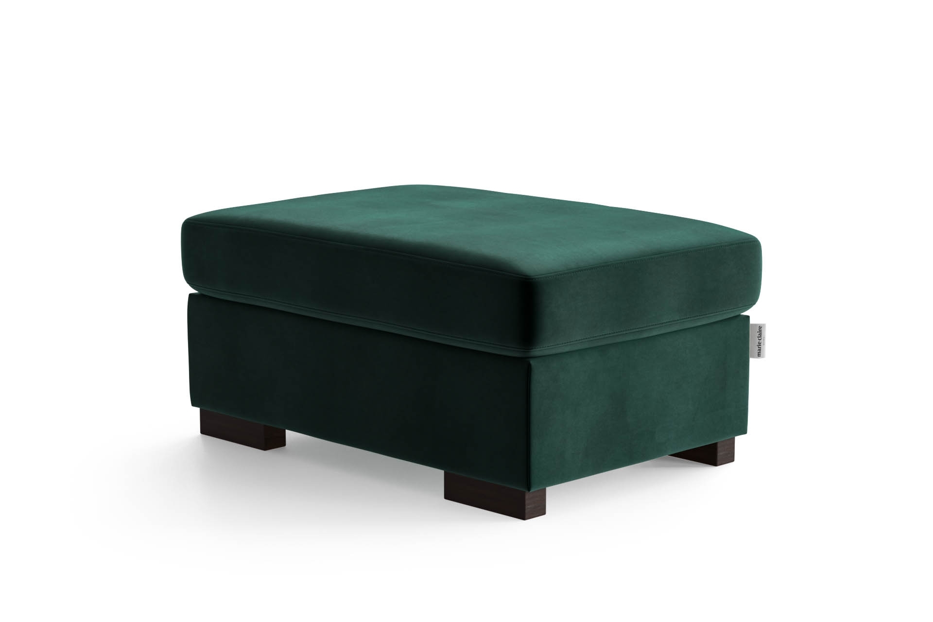 Pouf 1 place en velours vert bouteille Pouf 1 place en velours vert bouteille