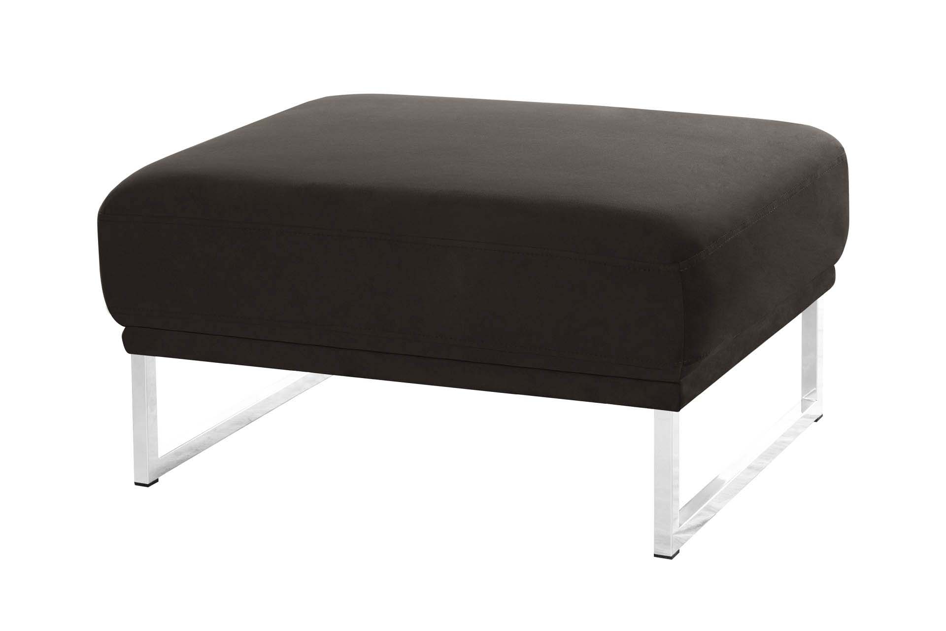 Pouf 1 place en velours marron cendré Pouf 1 place en velours marron cendré