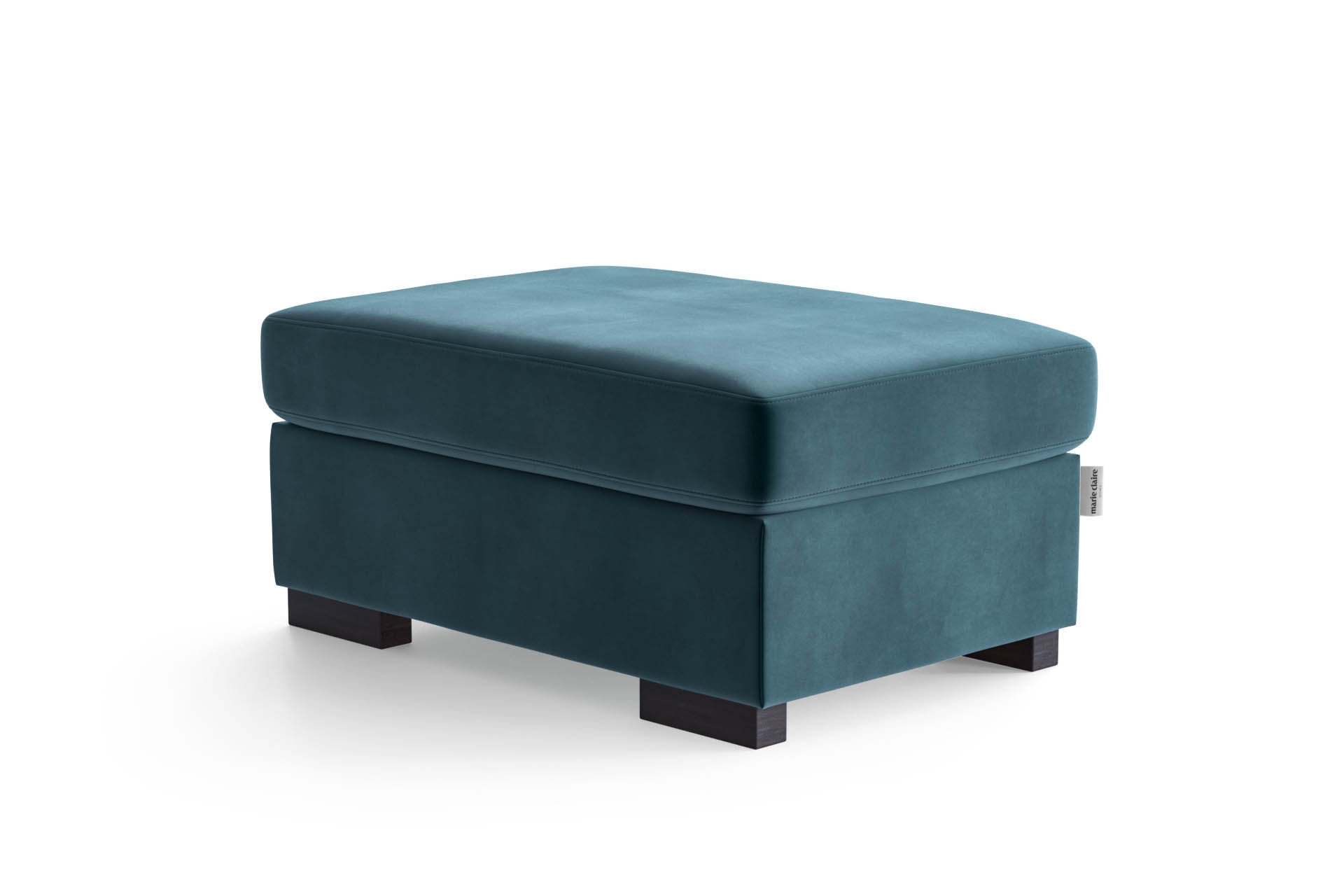 Pouf 1 place en velours bleu pétrole Pouf 1 place en velours bleu pétrole