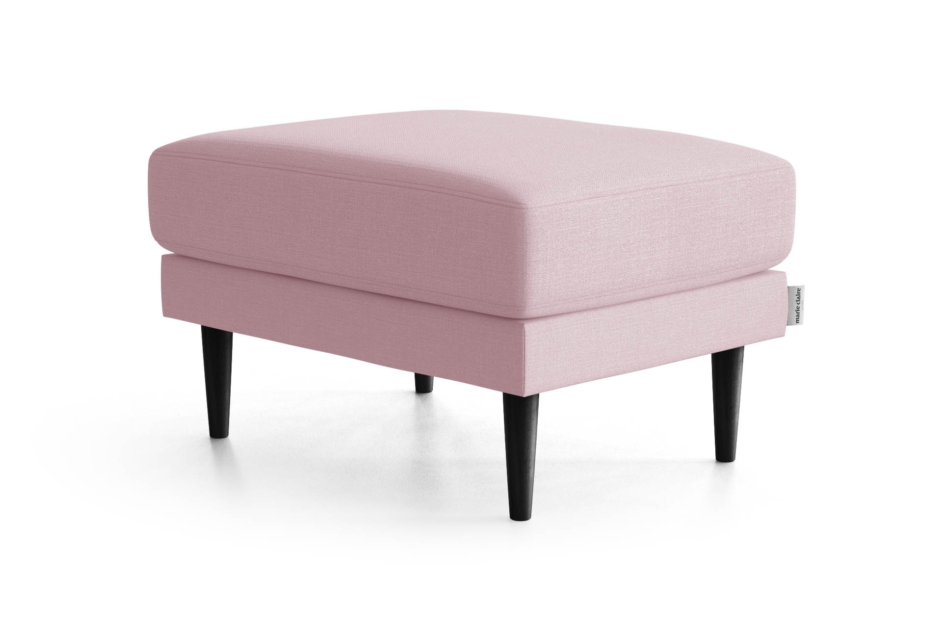 Pouf 1 place toucher lin rose Pouf 1 place toucher lin rose