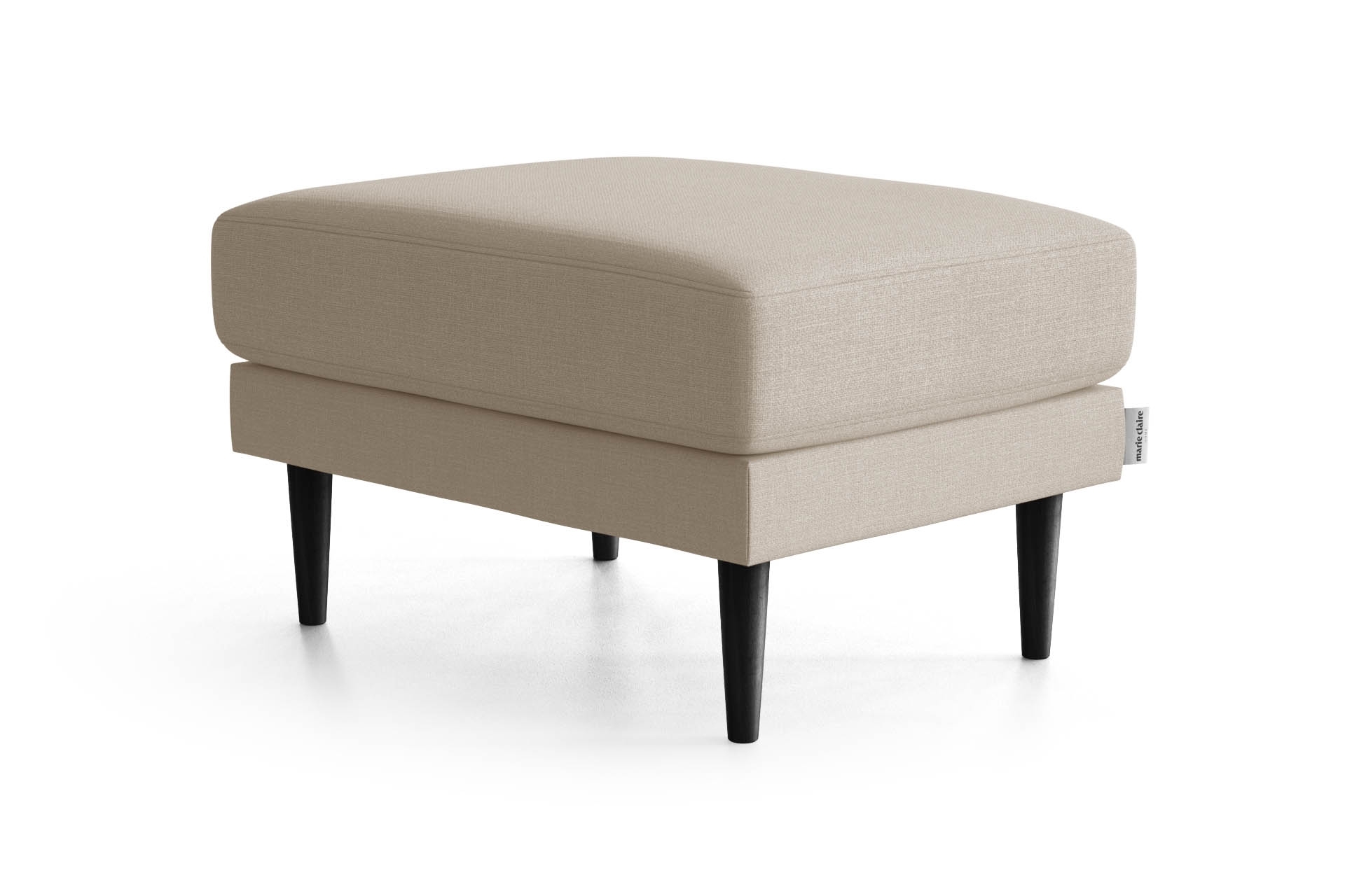 Pouf 1 place toucher lin taupe Pouf 1 place toucher lin taupe