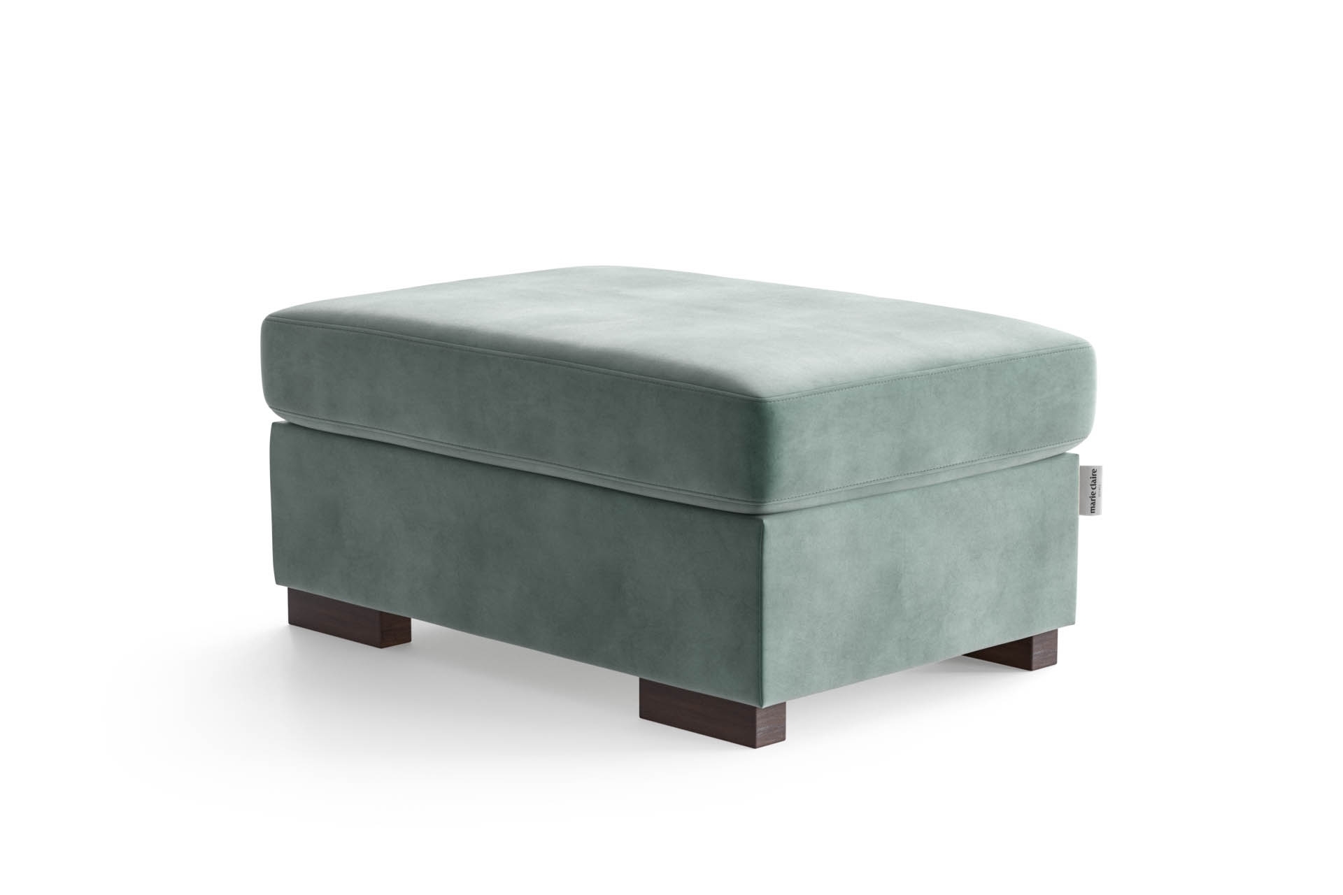 Pouf 1 place en velours menthe Pouf 1 place en velours menthe
