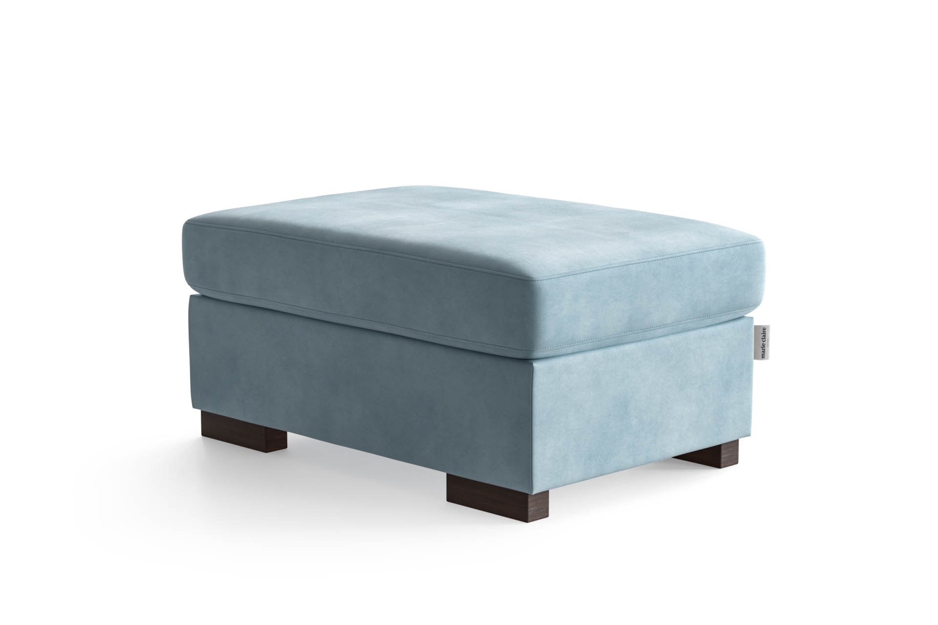 Pouf 1 place en velours bleu clair Pouf 1 place en velours bleu clair