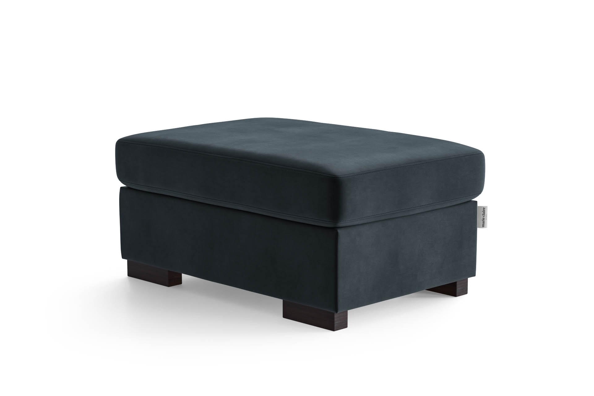Pouf 1 place en velours anthracite Pouf 1 place en velours anthracite