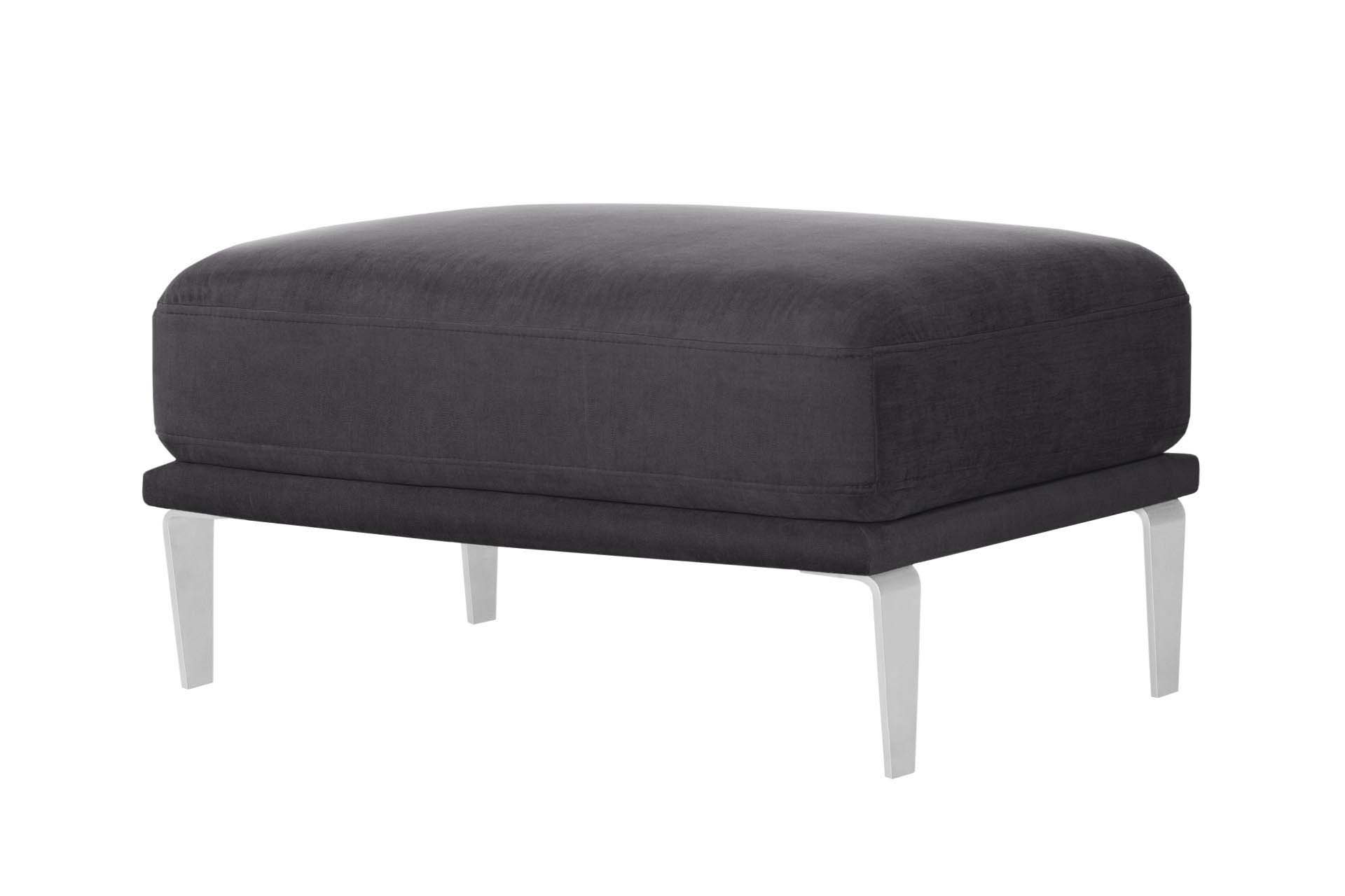 Pouf 1 place toucher coton anthracite Pouf 1 place toucher coton anthracite