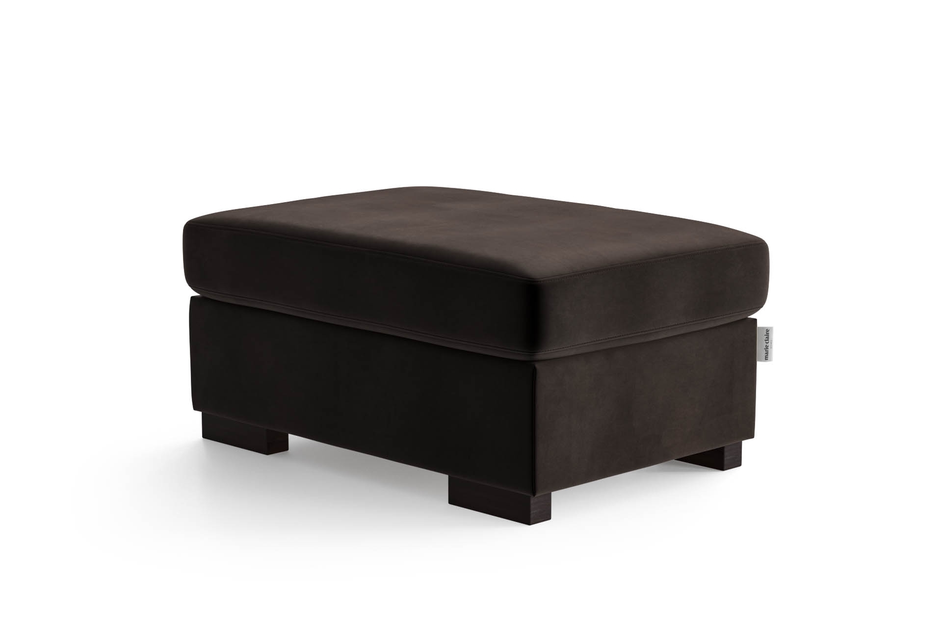 Pouf 1 place en velours marron Pouf 1 place en velours marron