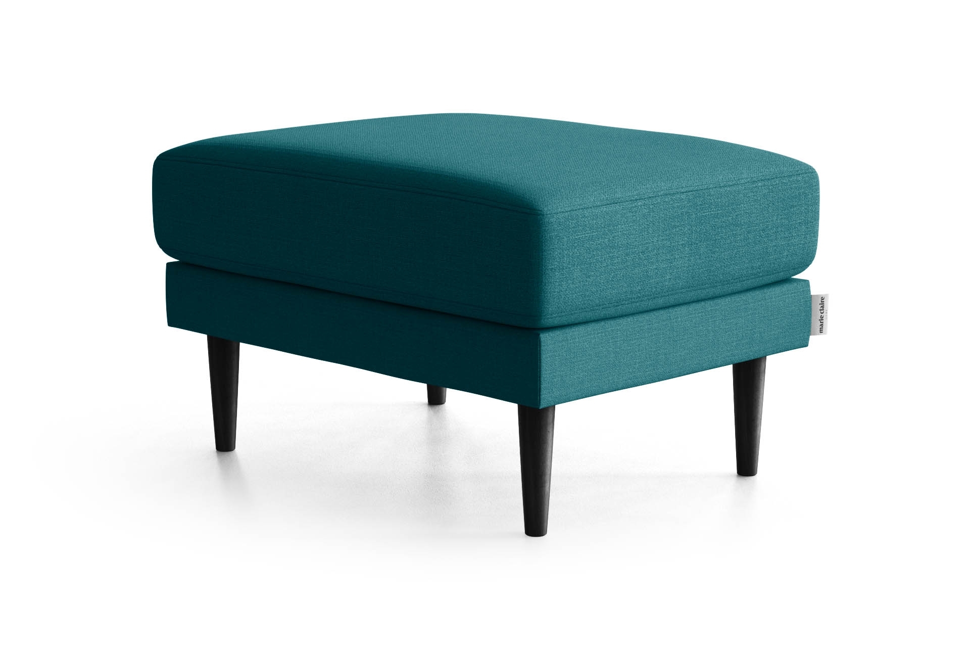 Pouf 1 place toucher lin turquoise Pouf 1 place toucher lin turquoise