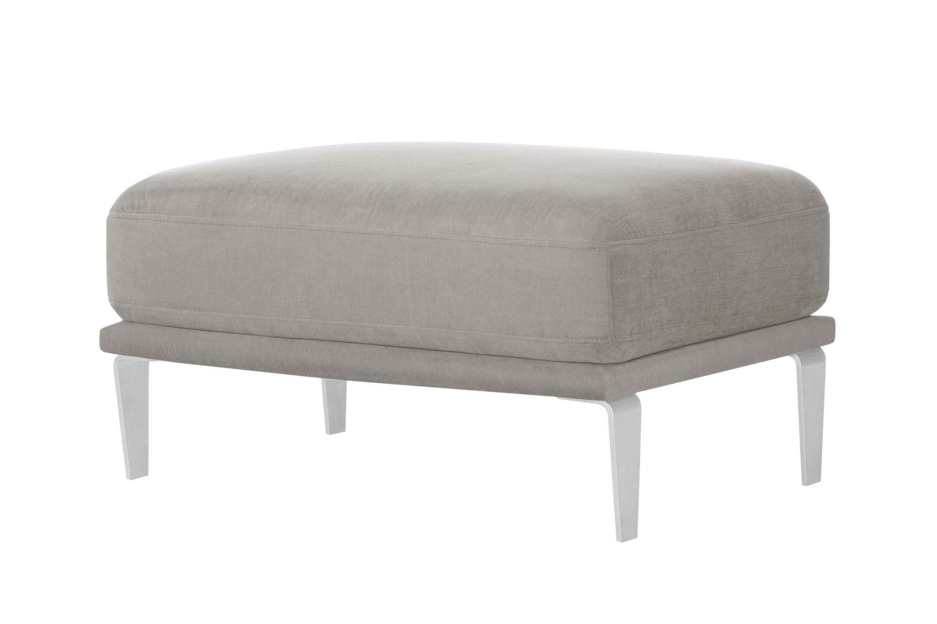 Pouf 1 place toucher coton gris clair Pouf 1 place toucher coton gris clair