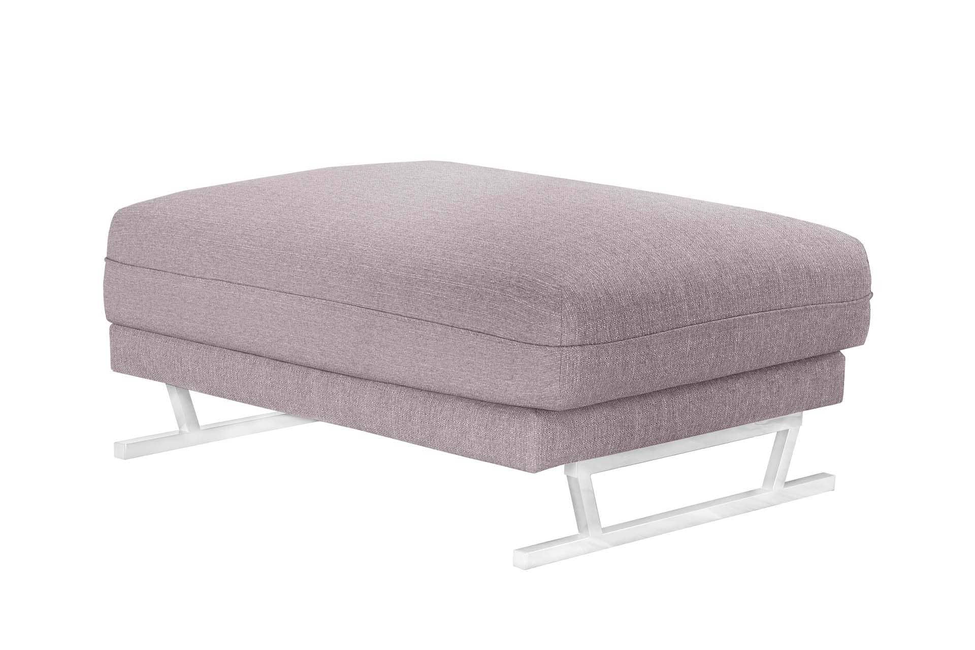 Pouf 1 place toucher lin rose poudré Pouf 1 place toucher lin rose poudré