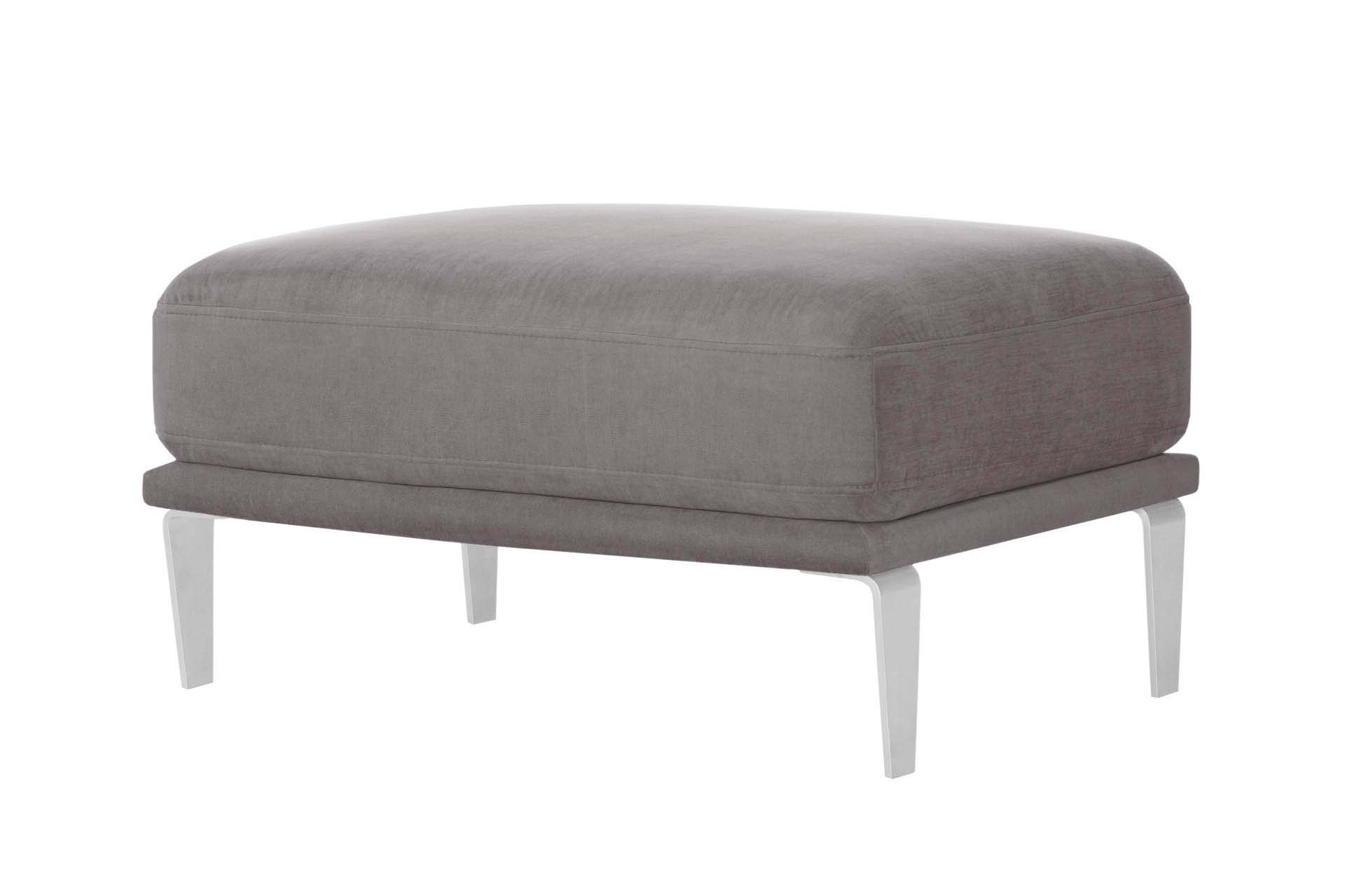 Pouf 1 place toucher coton marron cendré Pouf 1 place toucher coton marron cendré