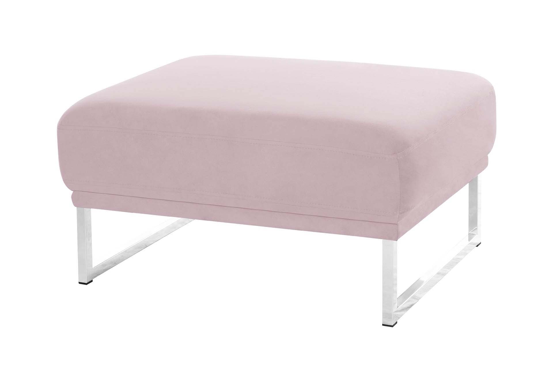 Pouf 1 place en velours rose pastel Pouf 1 place en velours rose pastel