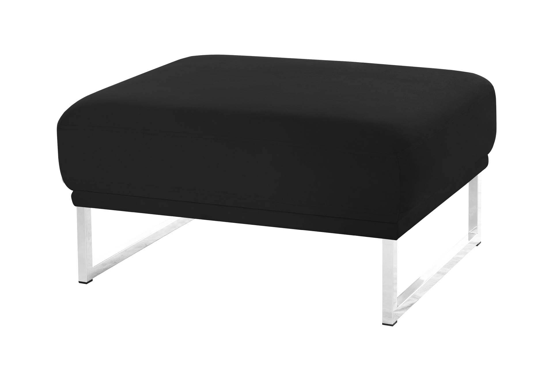 Pouf 1 place en velours noir Pouf 1 place en velours noir