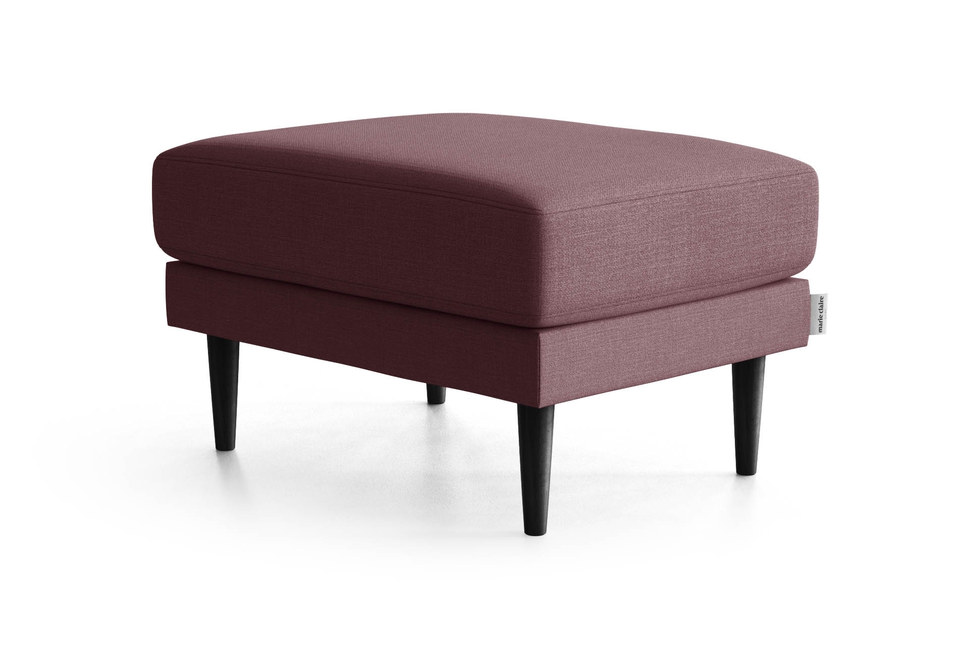 Pouf 1 place toucher lin prune Pouf 1 place toucher lin prune