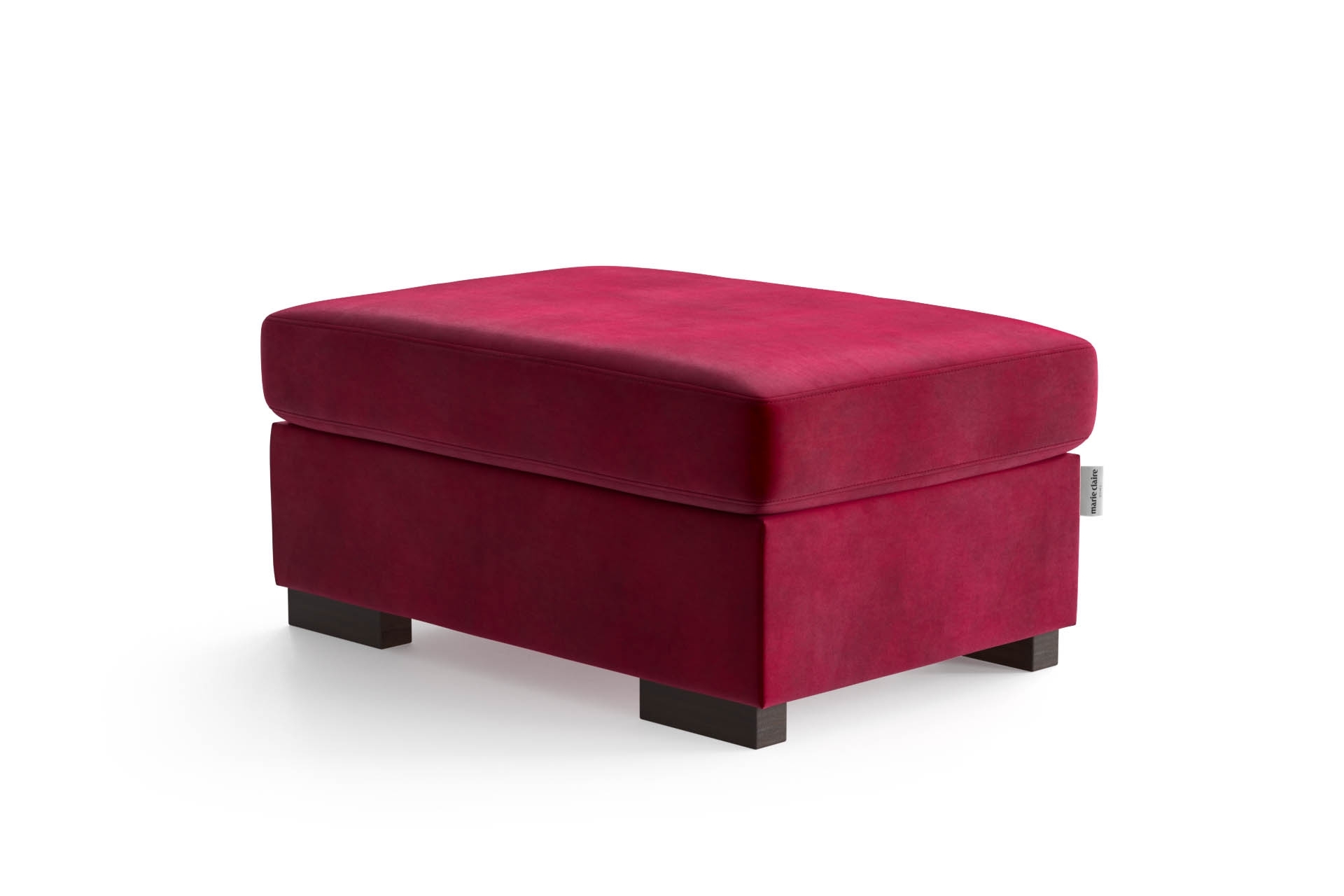 Pouf 1 place en velours rouge Pouf 1 place en velours rouge